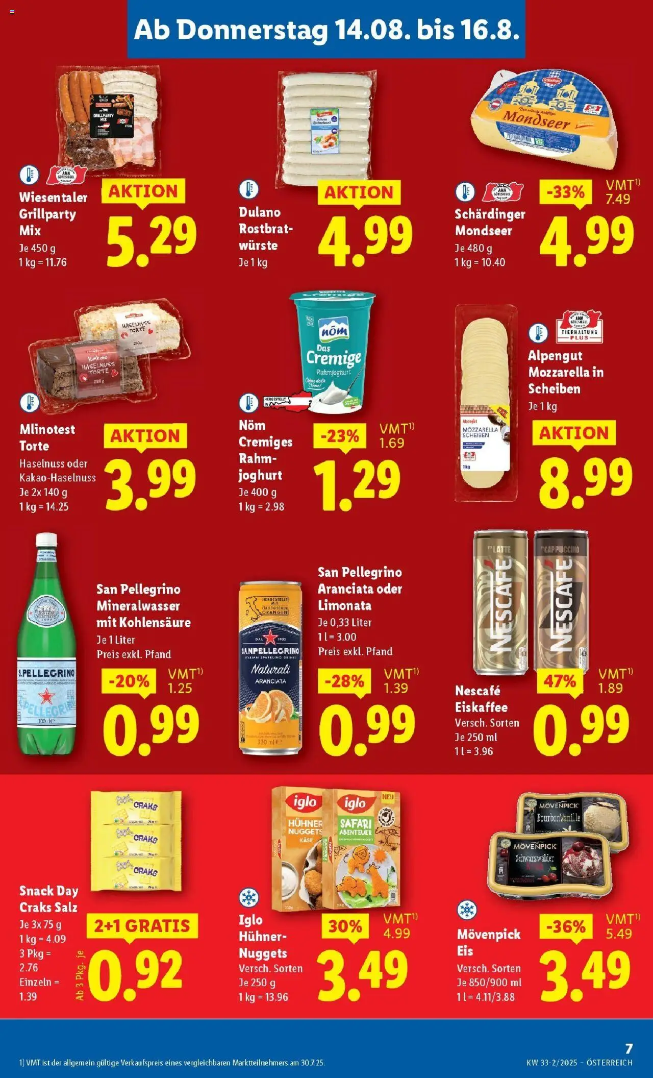 Lidl Flugblatt - Salzburg, Jenbach, Dornbirn gültig ab 14.08.2025 | Seite: 9 | Produkte: Salz, Käse, Joghurt, Orangen