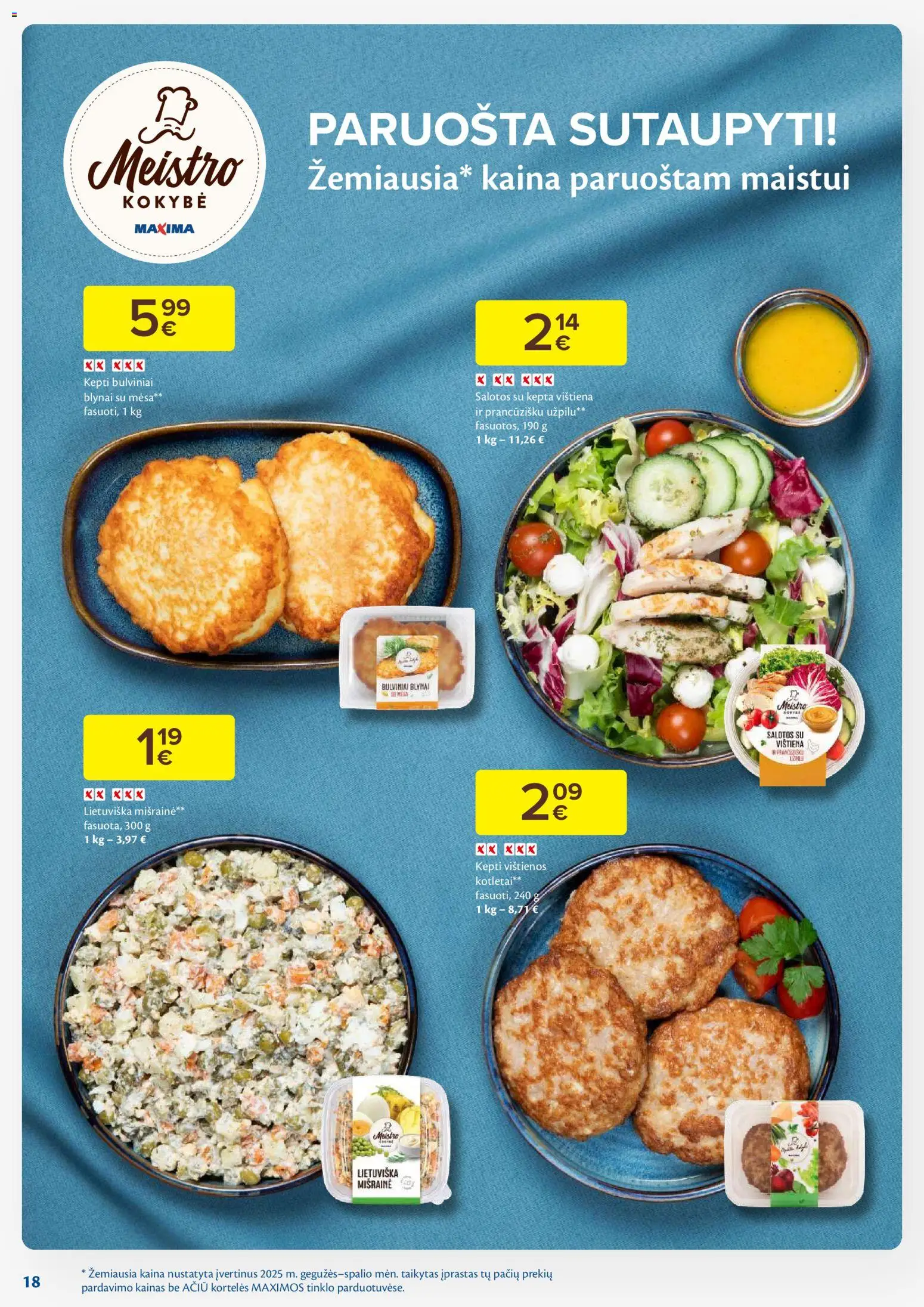 MAXIMA akcijos nuo 20.01.2026 | Puslapis: 18 | Prekių: Salotos, Vištienos, Vištiena