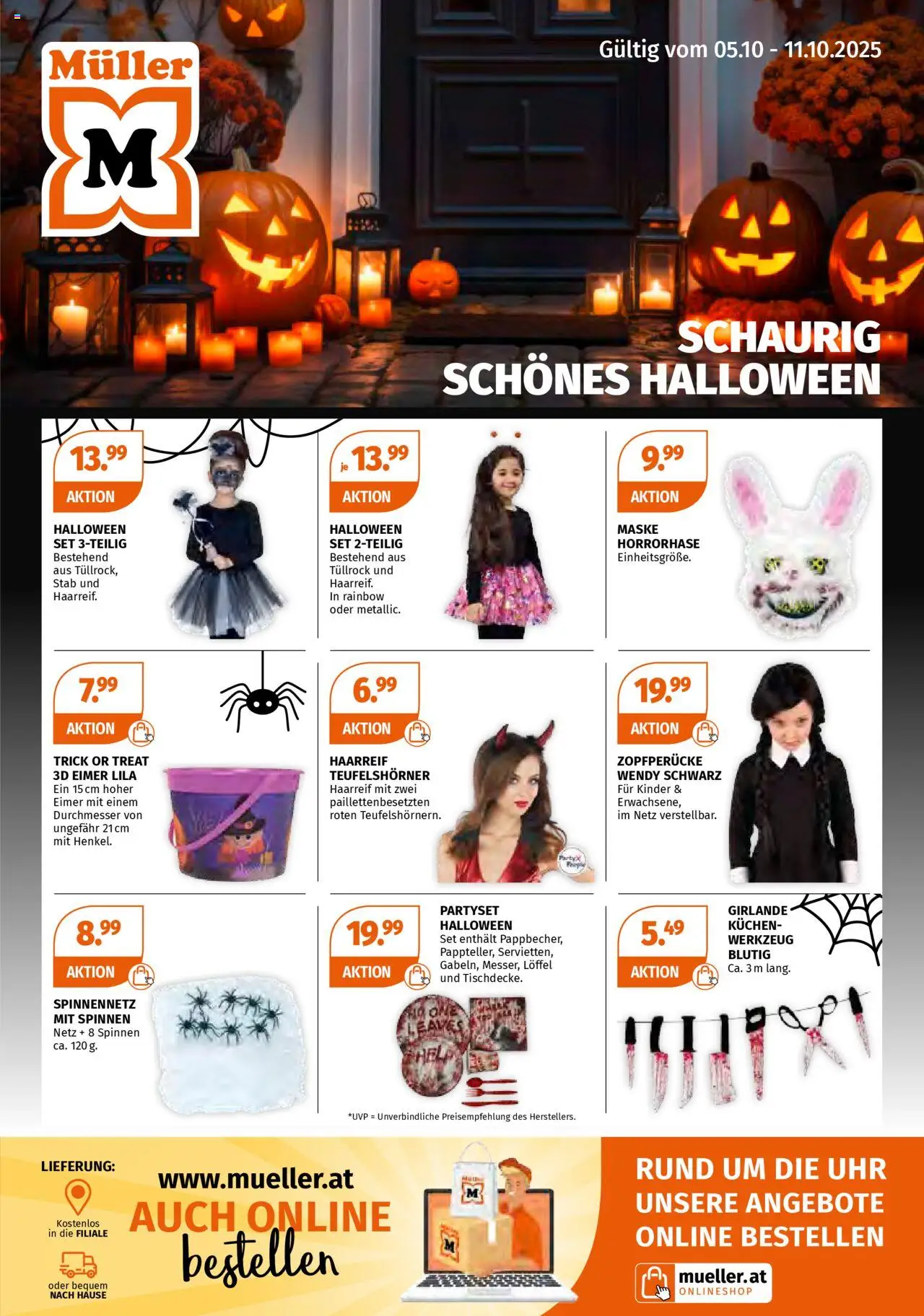 Müller  Flugblatt gültig ab 05.10.2025 | Seite: 1 | Produkte: Uhr, Maske