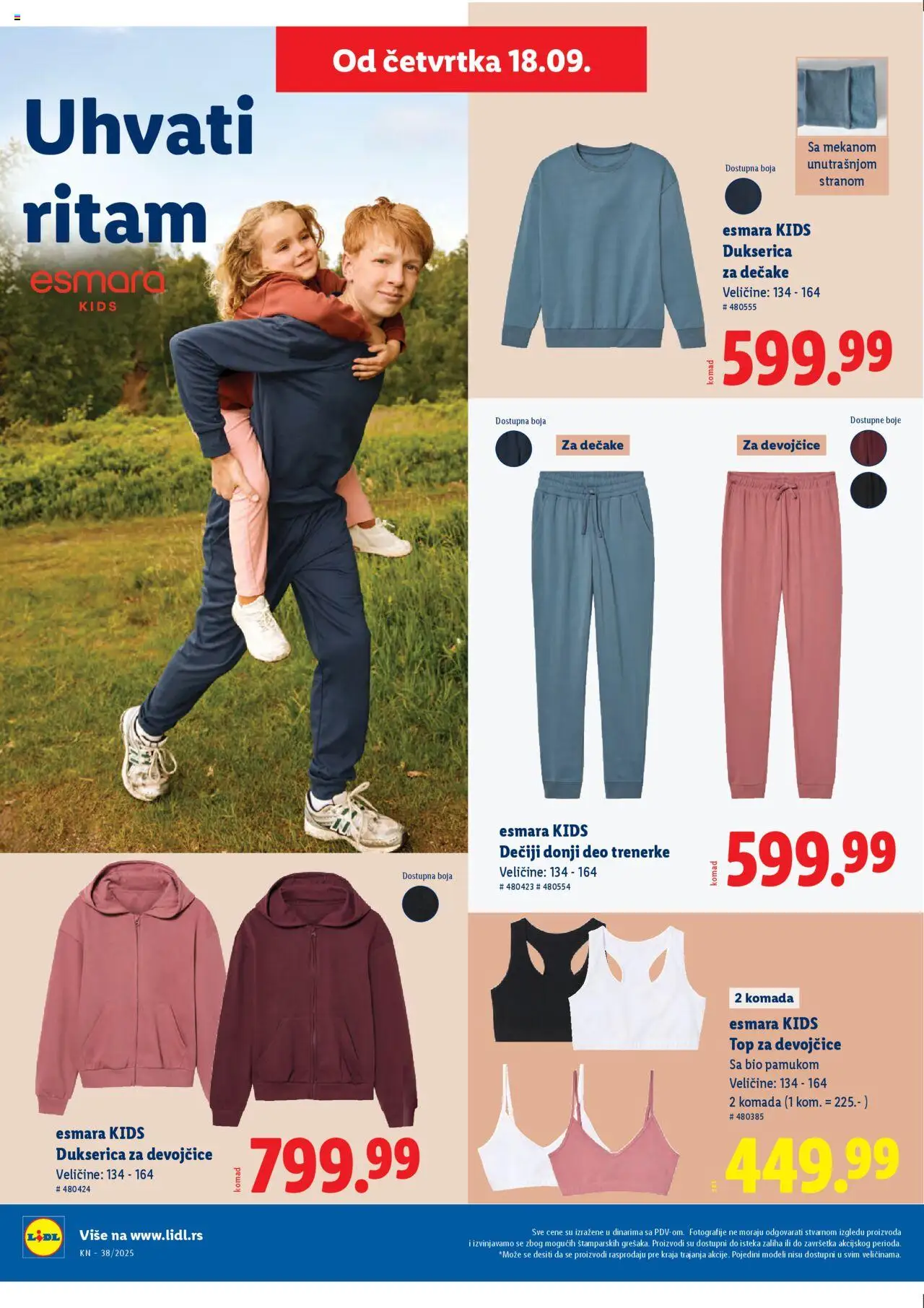 Lidl katalog - važi od 18.09.2025 | Strana: 22 | Proizvode: Trenerke