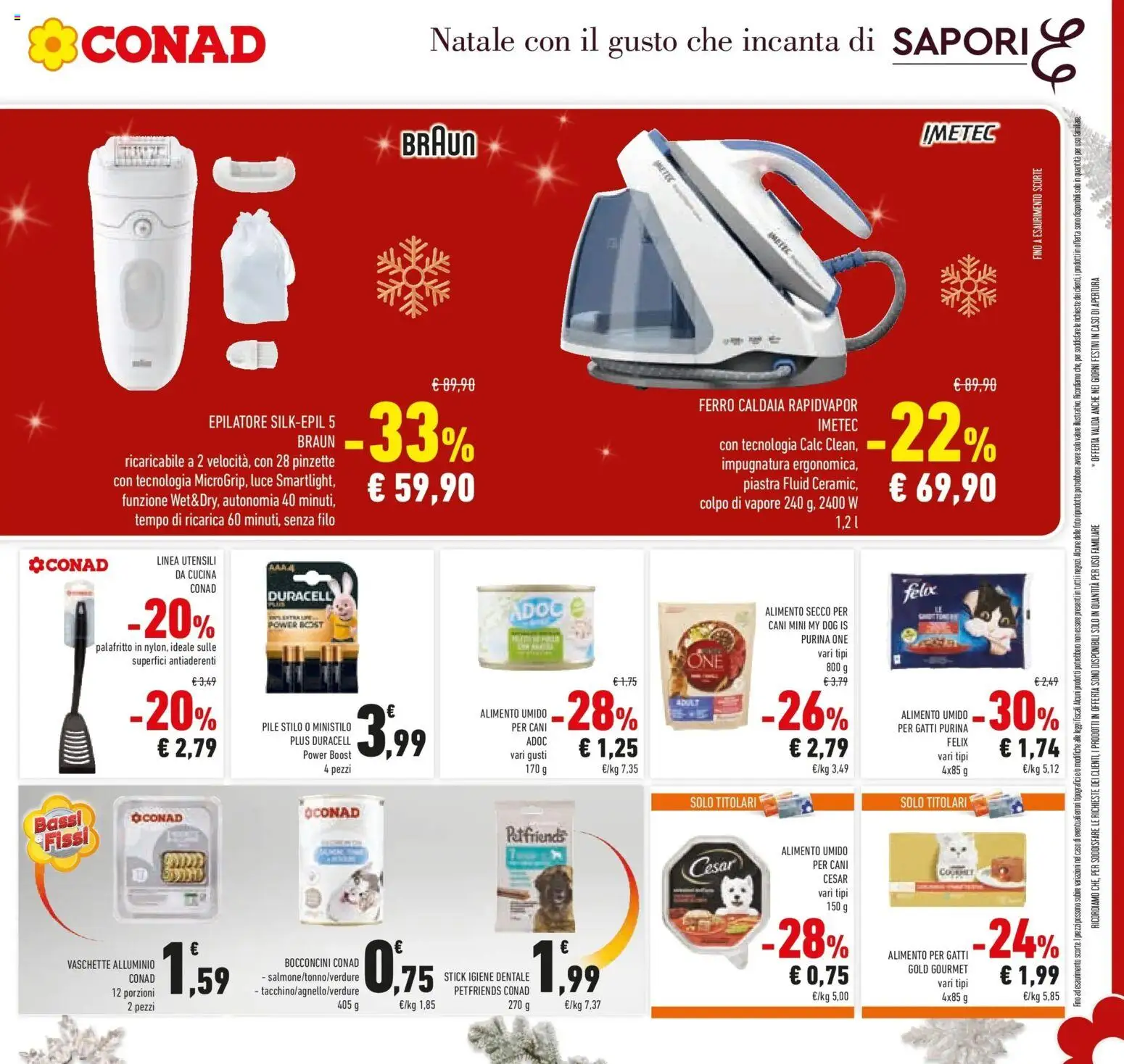 Volantino Conad del 14.12.2025 | Pagina: 43 | Prodotti: Pile, Caldaia, Alluminio, Vaschette