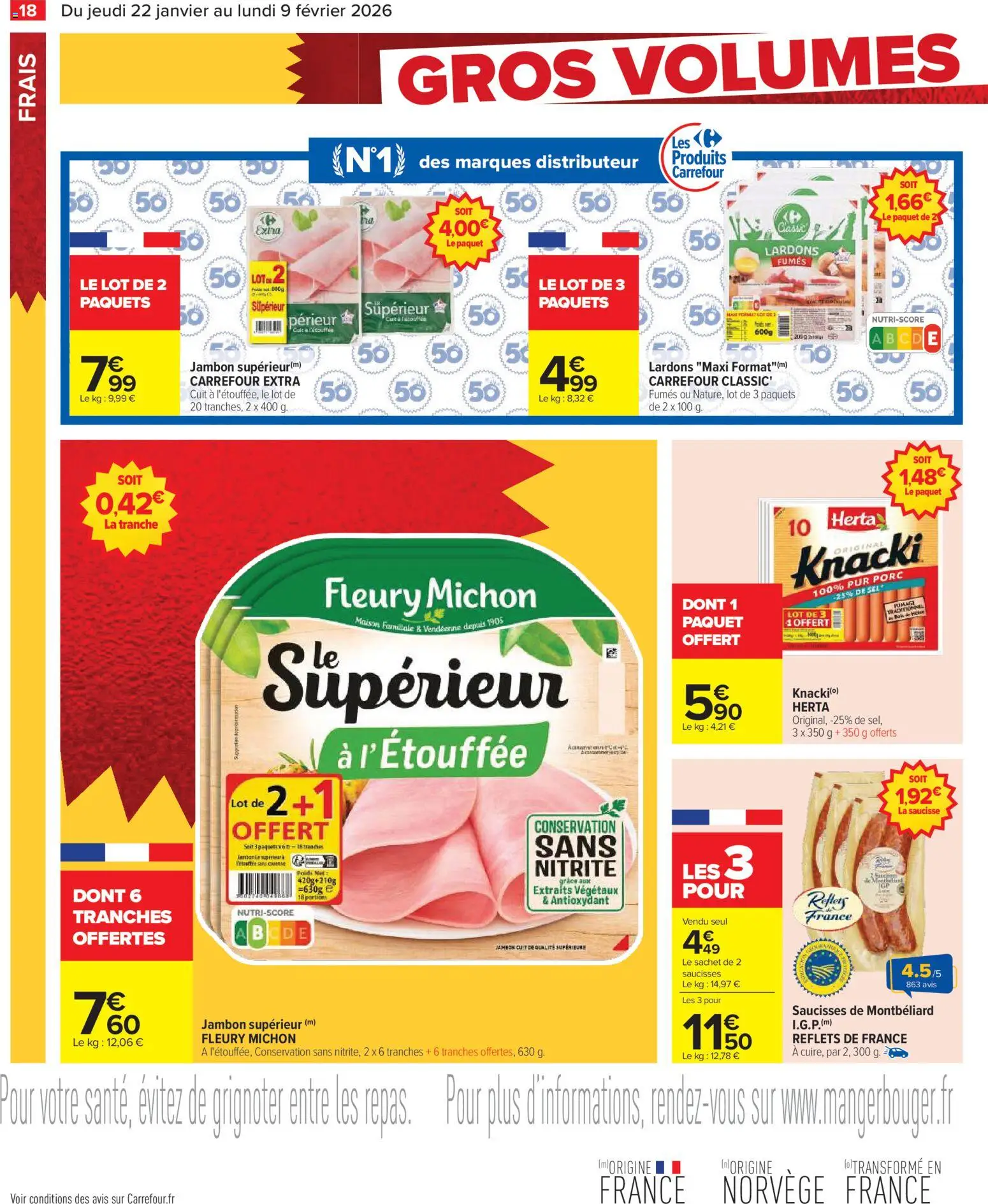 {H1} | Page: 20 | Produits: Lardons, Jambon, Saucisse, Porc