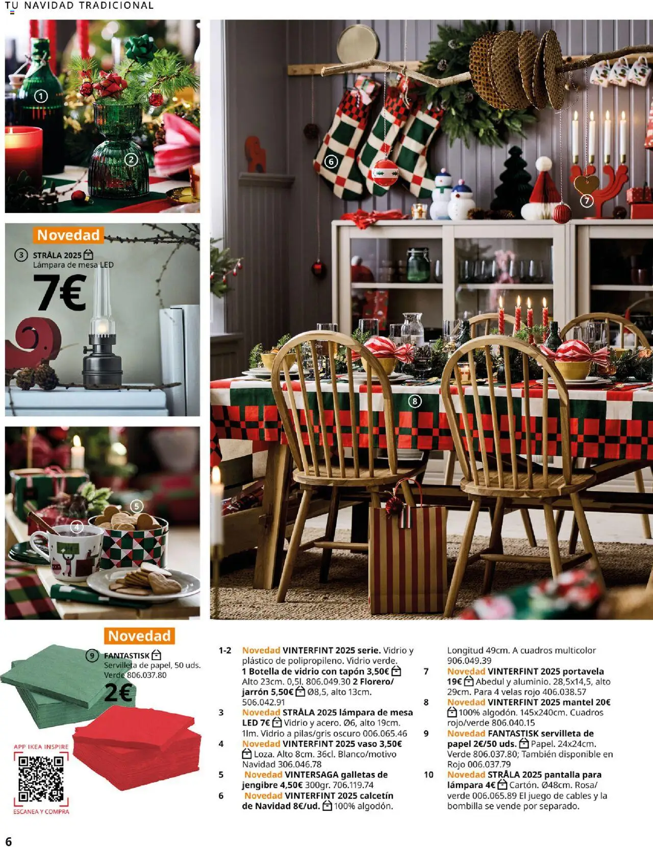 Catálogo IKEA Brochure de navidad │ válido desde el 01.10.2025 | Página: 6 | Productos: Galletas, Bombilla, Mesa, Βραχιόλι