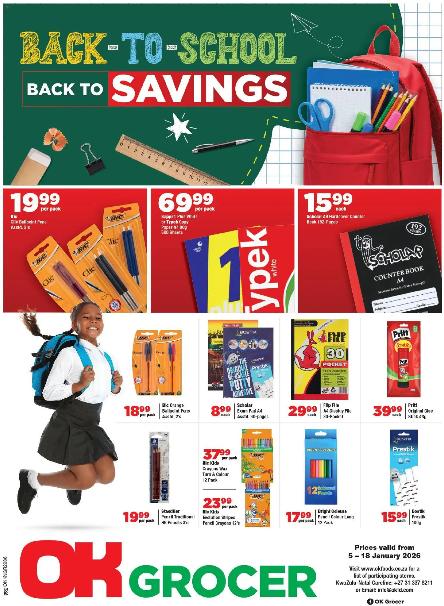 New OK Foods catalogue – valid from 05.01.2026 | Page: 3 | Products: Pencil, Wax, Adhesive, Paper