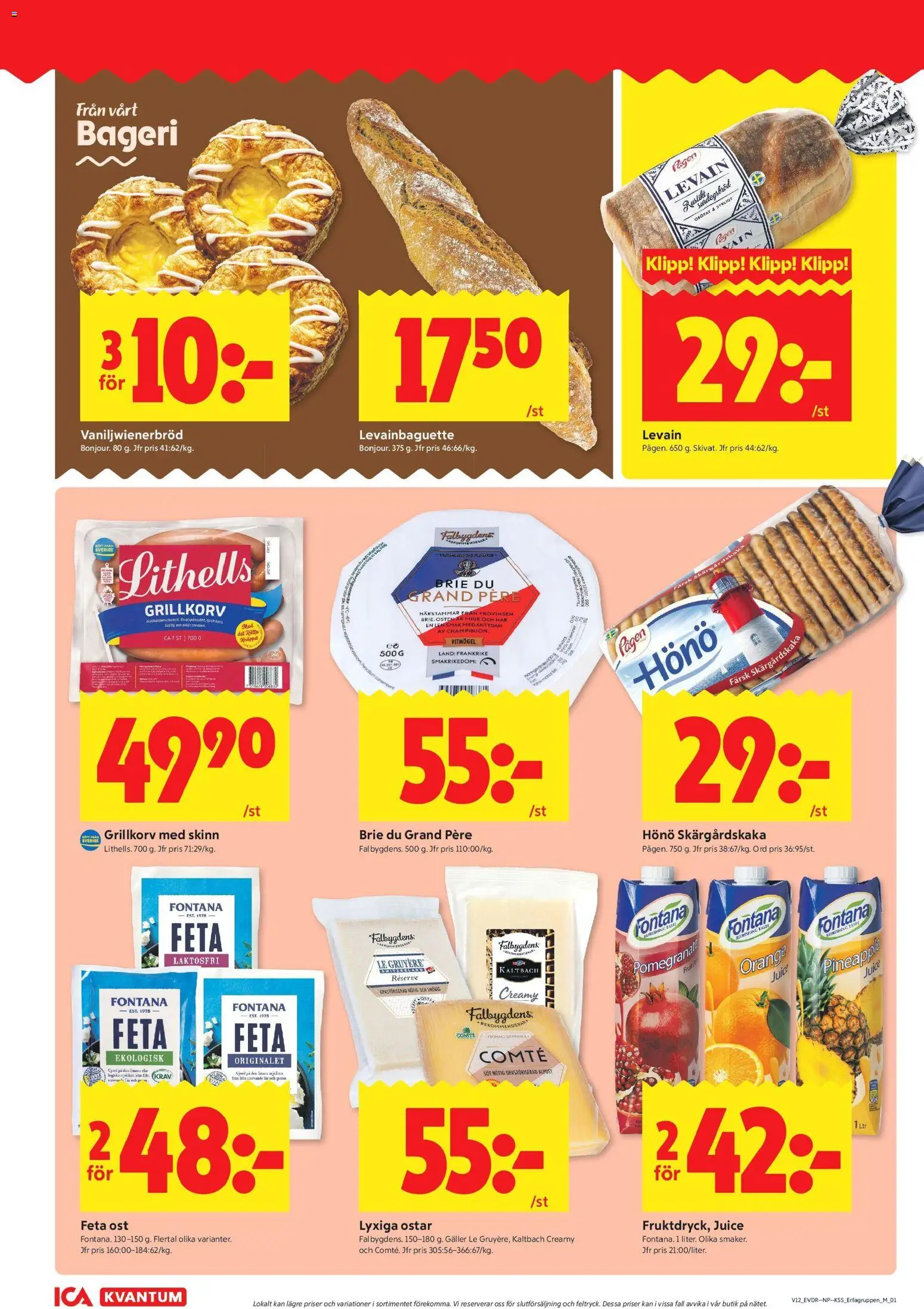 ICA Kvantum reklamblad aktuell från 16.03.2026 | Sida: 8 | Produkter: Galler, Grillkorv, Ost, Juice