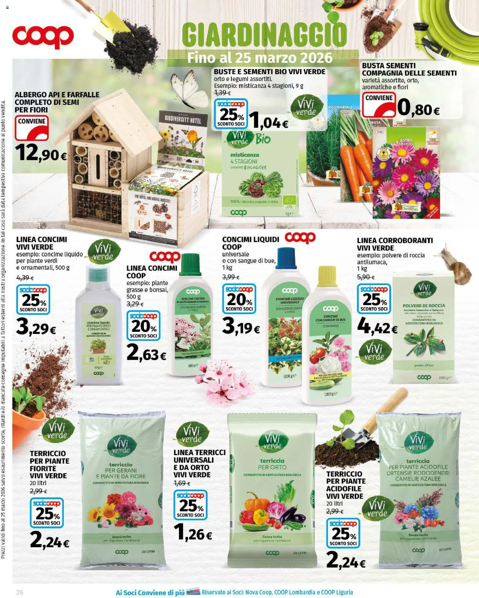 Volantino COOP del 05.03.2026 | Pagina: 26 | Prodotti: Concime, Data, The, Gerani