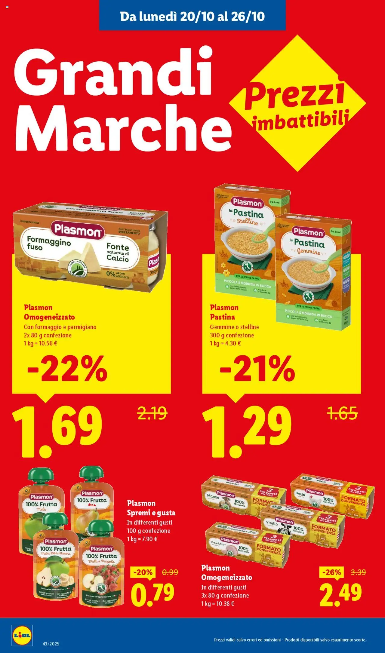 Volantino Lidl del 20.10.2025 | Pagina: 16 | Prodotti: Pollo, Manzo, Frutta, Farina