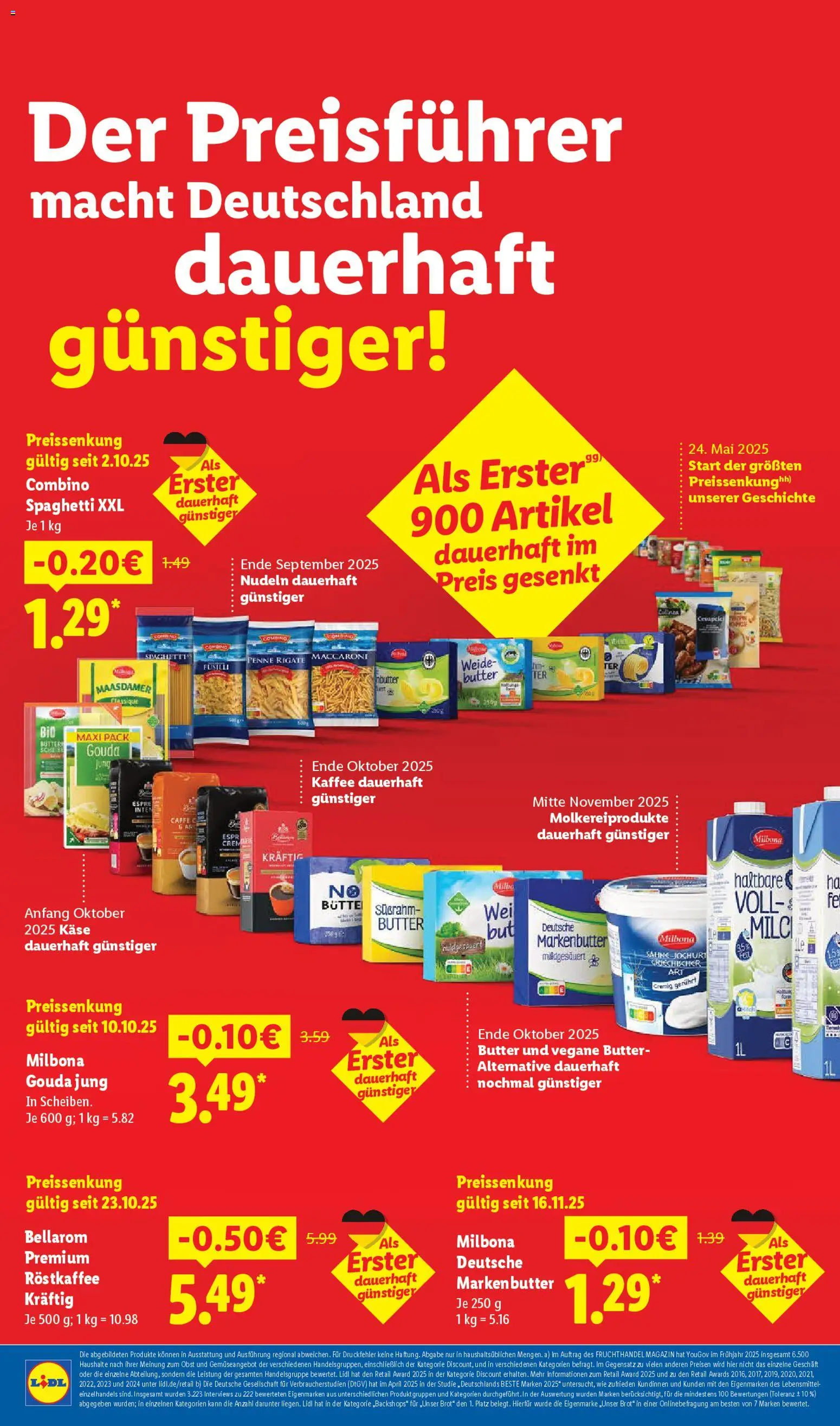 Lidl Prospekt Uffenheim – gültig ab 15.12.2025 | Seite: 2 | Produkte: Käse, Kaffee, Cevapcici, Nudeln