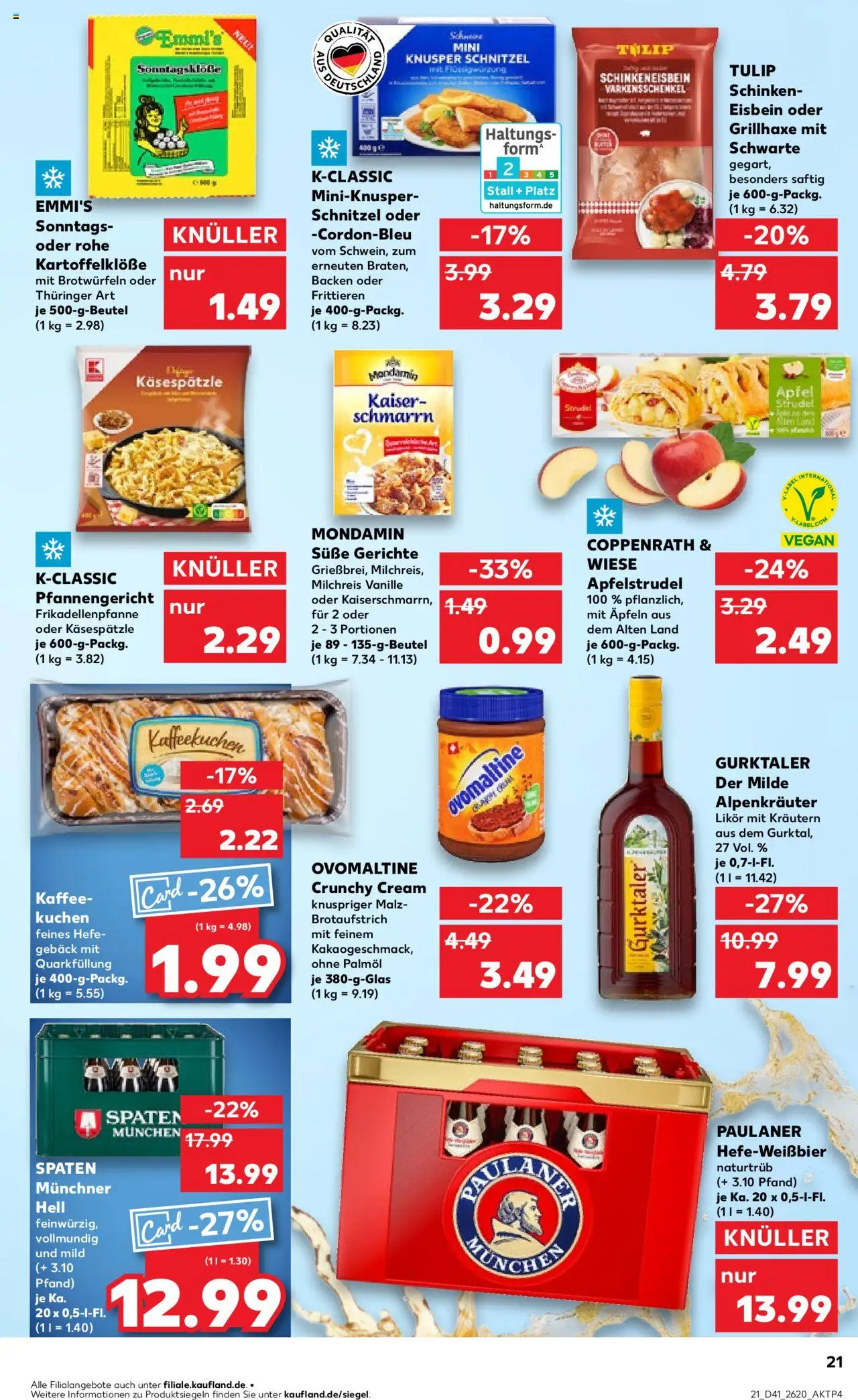 Kaufland prospekt Zeitz	 – gültig ab 09.10.2025 | Seite: 21 | Produkte: Kaffee, Äpfel, Kuchen, Paulaner