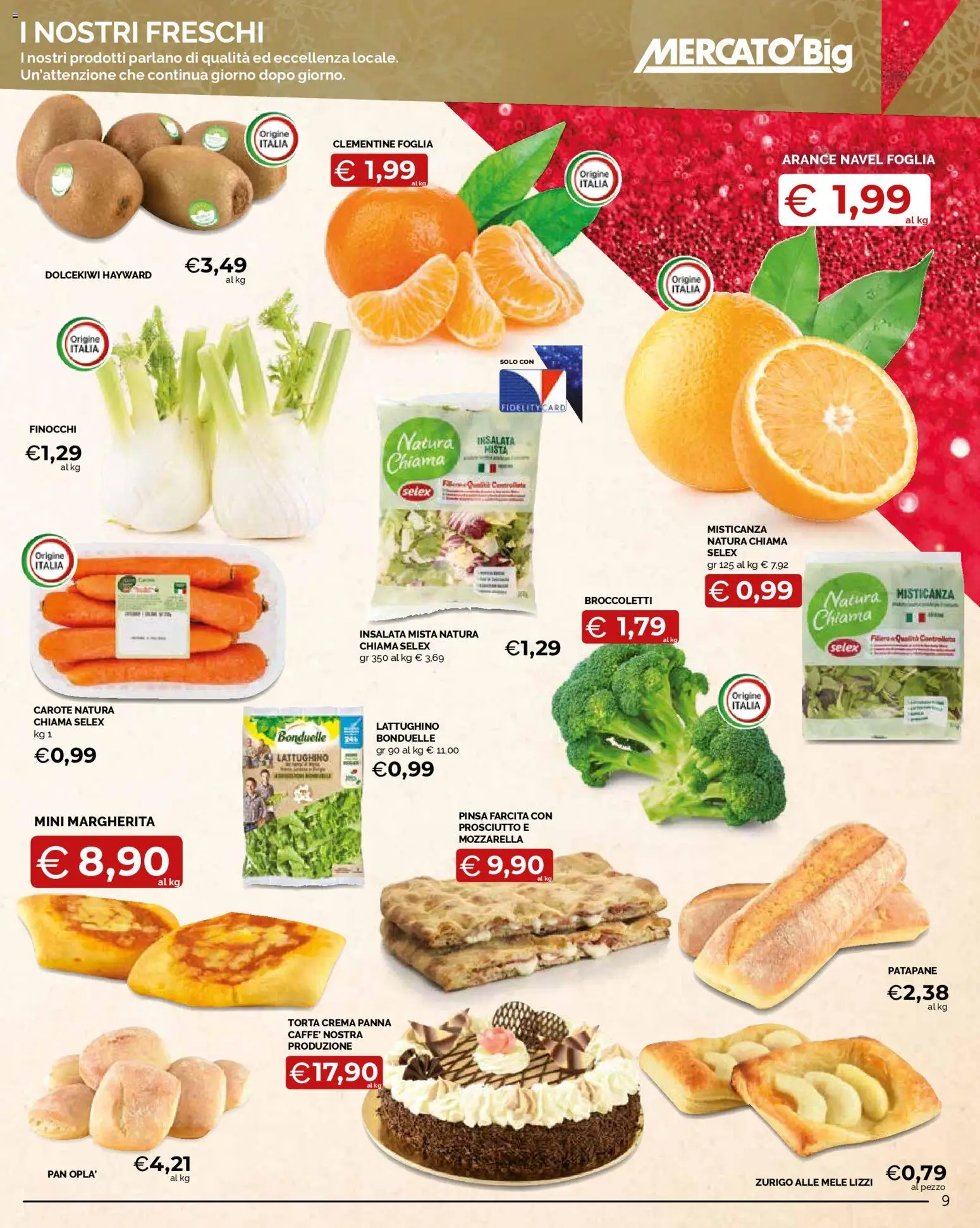 Volantino Mercatò del 04.12.2025 | Pagina: 9 | Prodotti: Arance, Panna, Carote, Finocchi