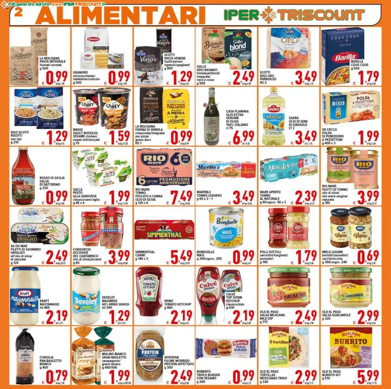 Volantino Ipertriscount del 05.09.2025 | Pagina: 2 | Prodotti: Riso Basmati, Top, Pomodori, Pesto