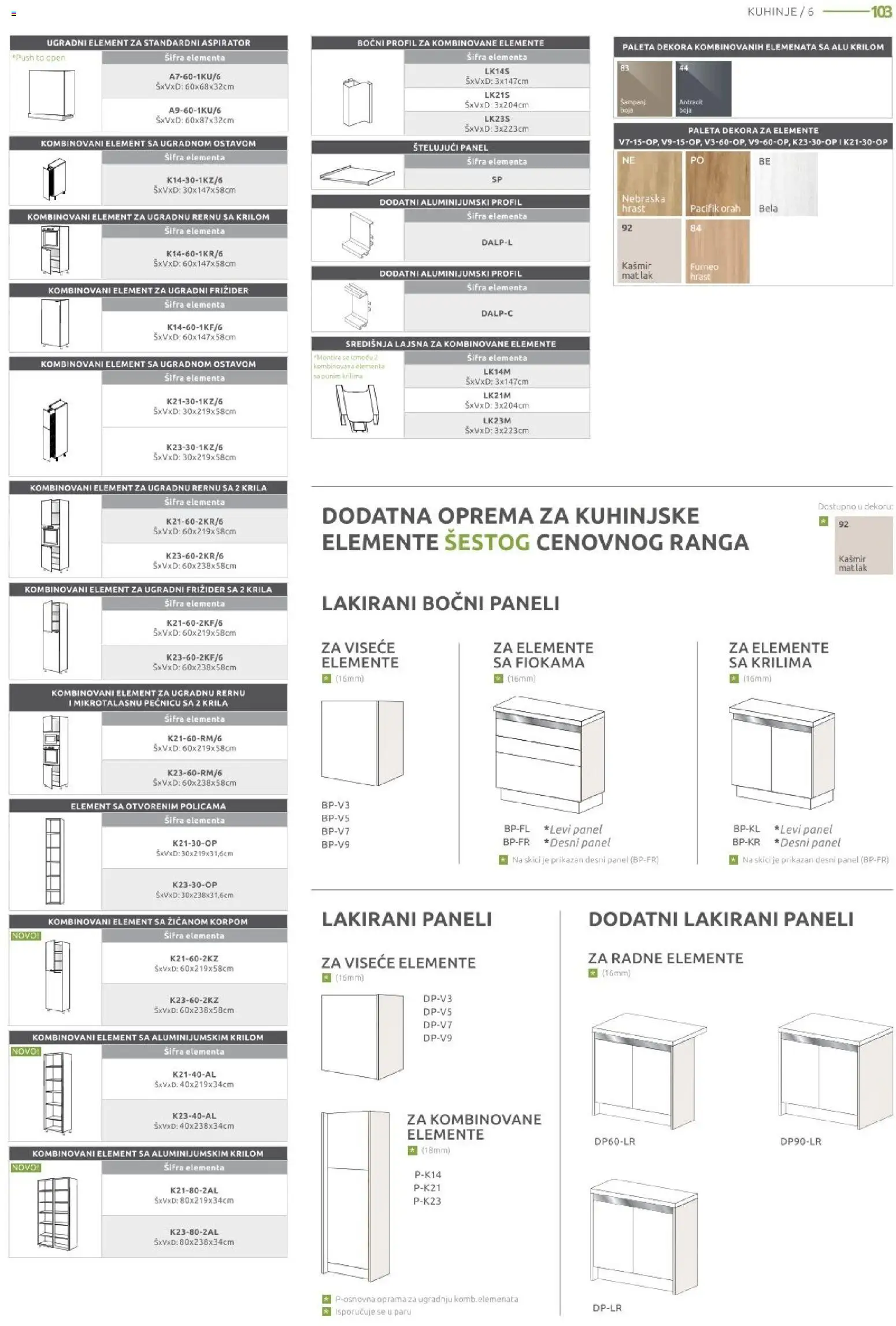 Jela katalog - važi od 09.03.2026 | Strana: 103 | Proizvode: Orah, Frižider, Aspirator