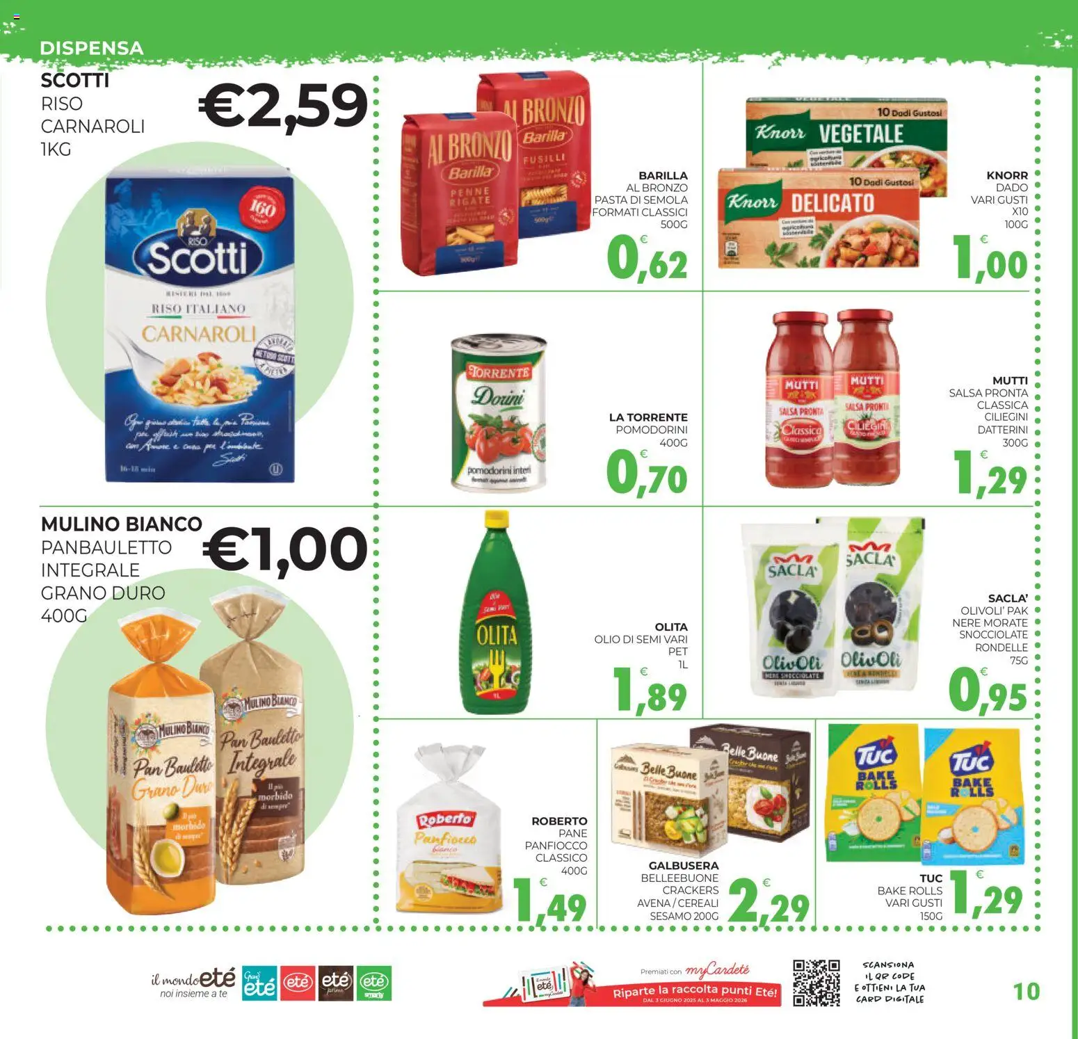 Volantino Eté del 18.02.2026 | Pagina: 10 | Prodotti: Pane, Riso, Olio, Fusilli