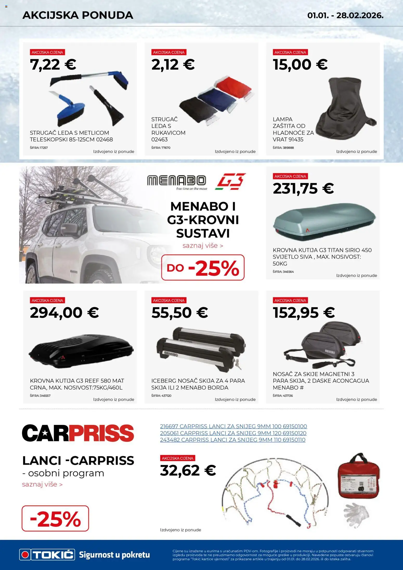 Tokić katalog | vrijedi od 01.01.2026 | Stranica: 4 | Proizvodi: Kutija, Skije