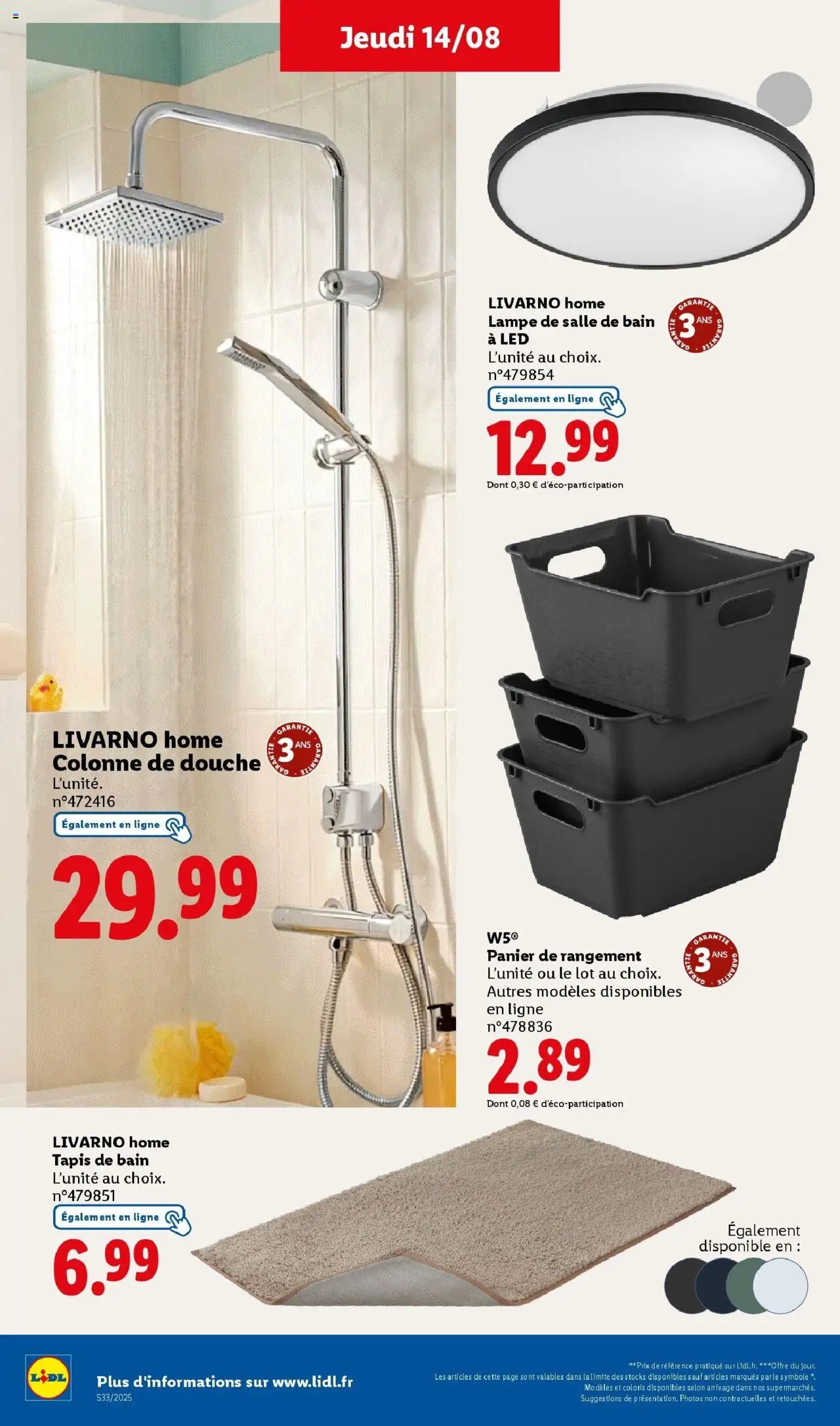  | Page: 12 | Produits: Tapis de bain, Douche, Tapis, Lampe