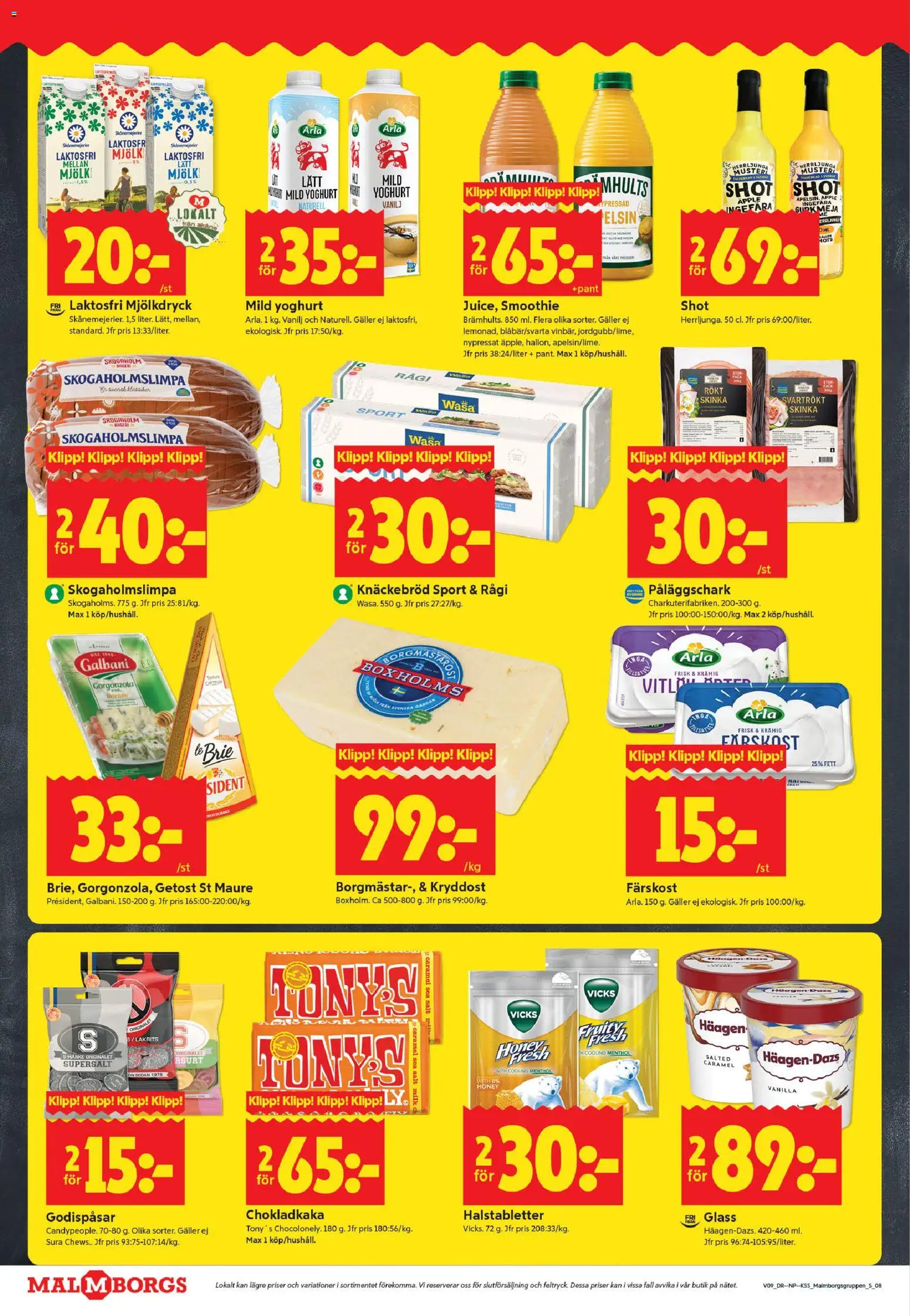 ICA Kvantum reklamblad aktuell från 23.02.2026 | Sida: 8 | Produkter: Galler, Knäckebröd, Mjölk, Skinka