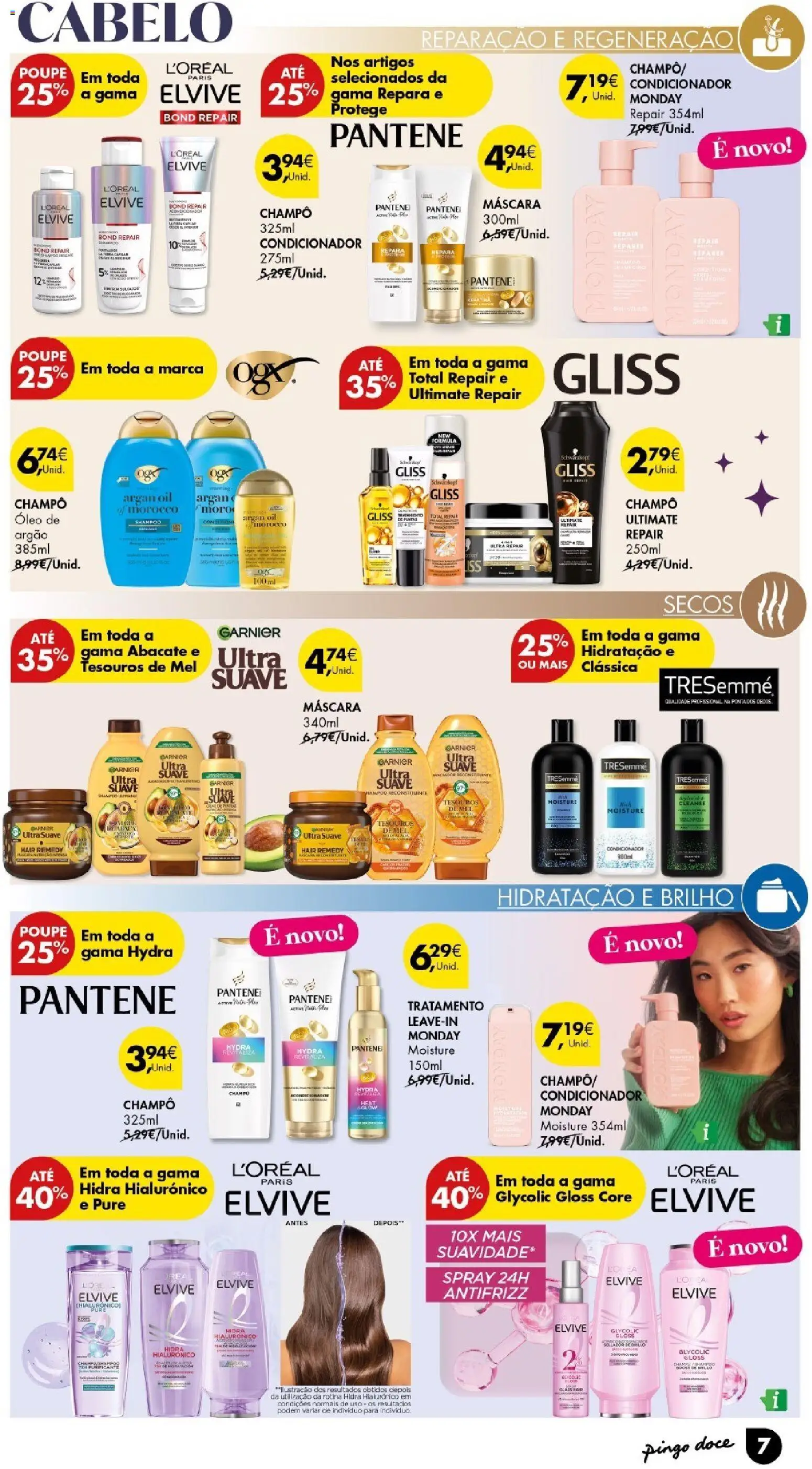 Pingo Doce - Cabazes de Natal │ válido de 16.12.2025 | Página: 7 | Produtos: Gloss, Shampoo, Condicionador, Abacate