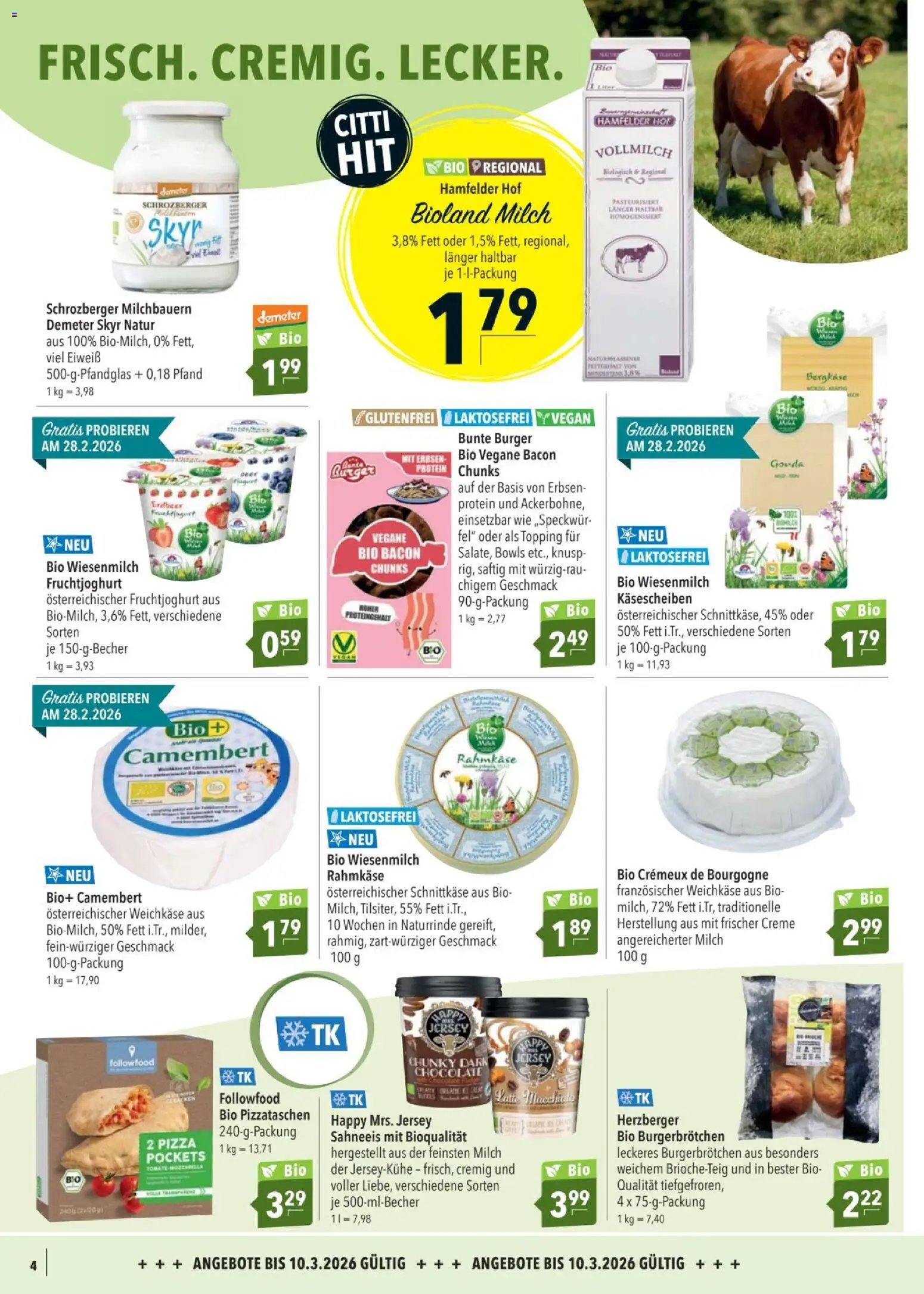 CITTI tilbudsavis – gyldig fra 25.02.2026 | Side: 4 | Produkter: Camembert, Pizza, Bacon, Mozzarella