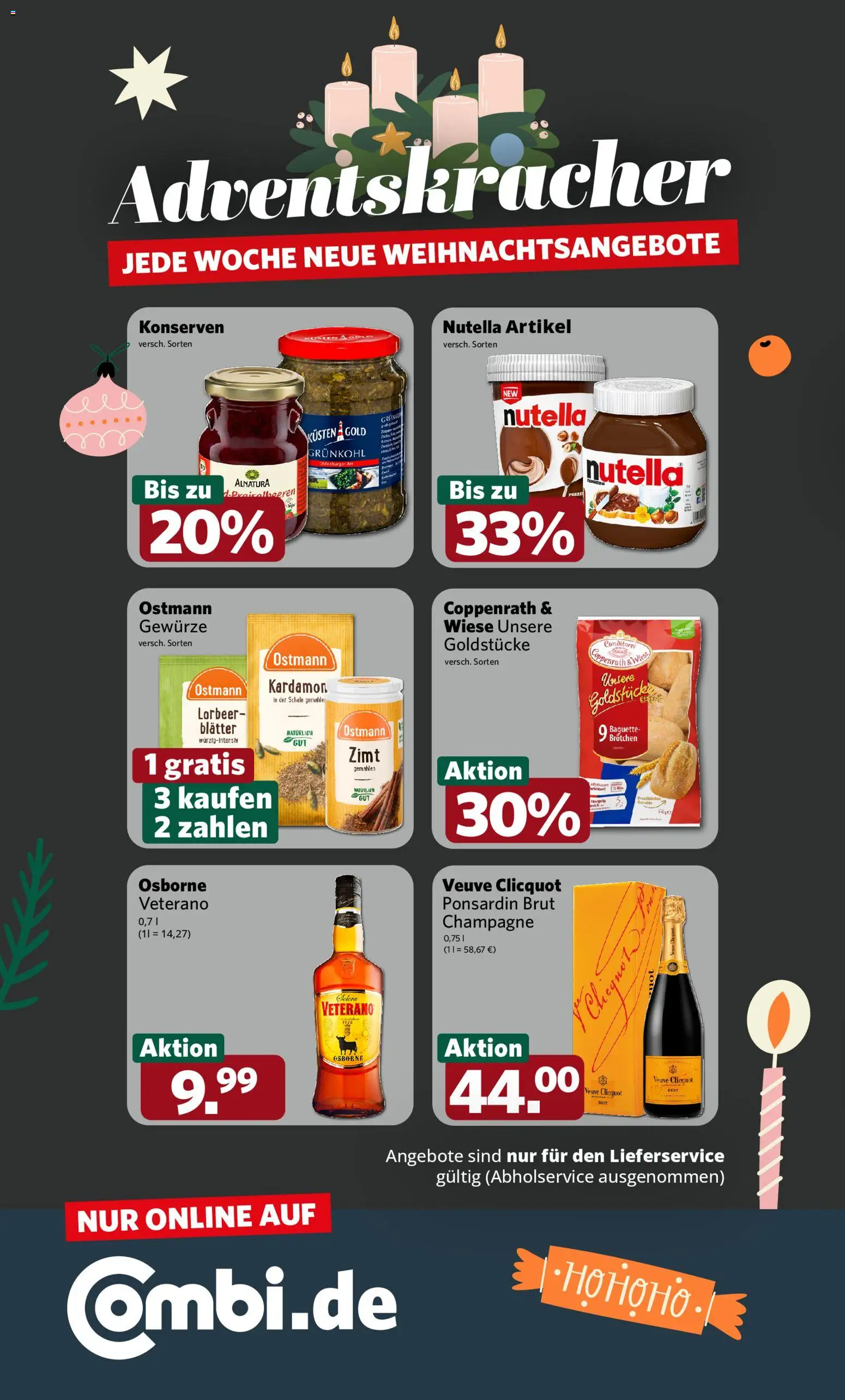 Combi Prospekt 	 – gültig ab 22.12.2025 | Seite: 32 | Produkte: Osborne, Baguette, Nutella, Gewürze