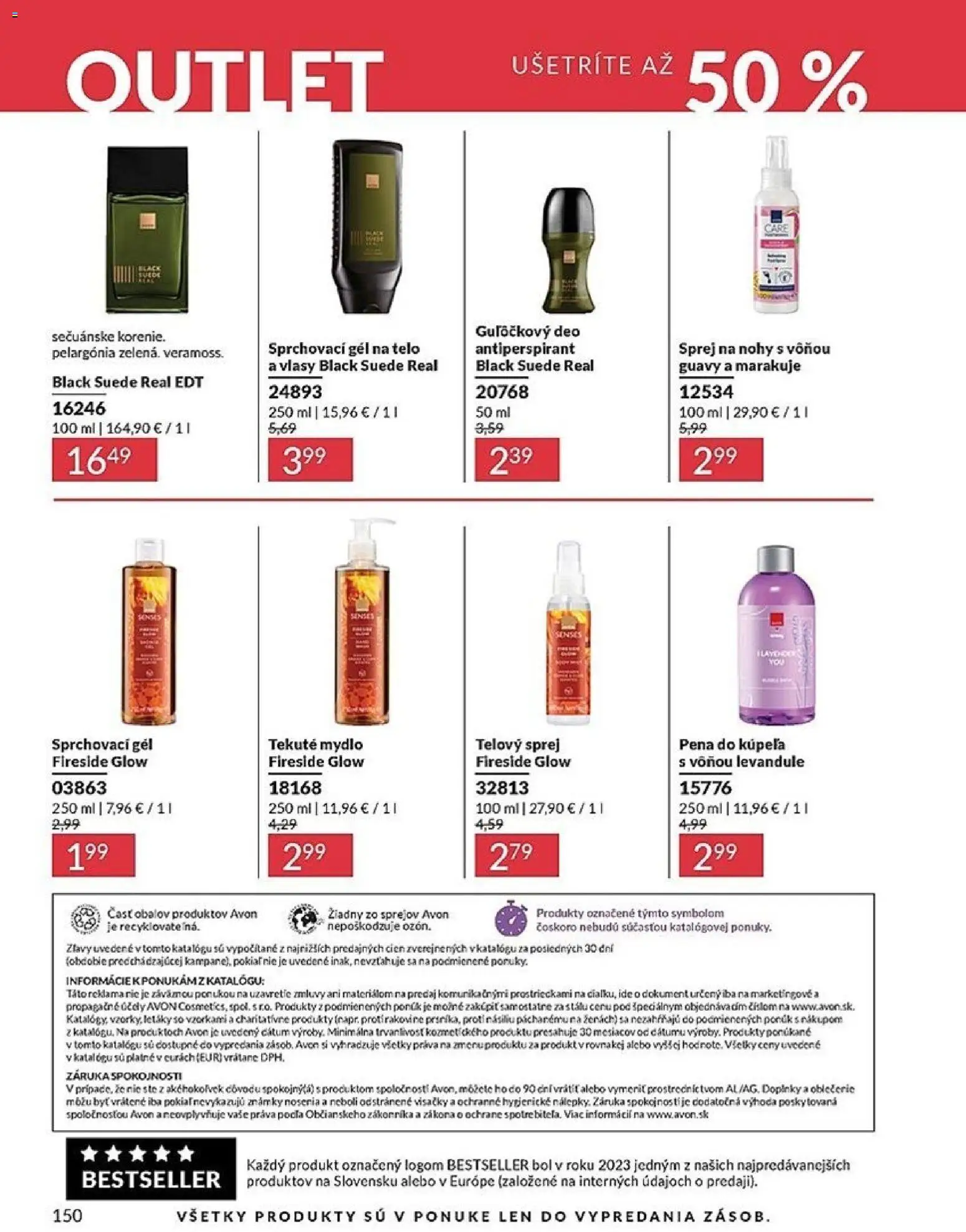 Nové Avon akcie – leták je platný od 01.01.2026 | Strana: 150 | Produkty: Mydlo, Pena do kúpeľa, Antiperspirant
