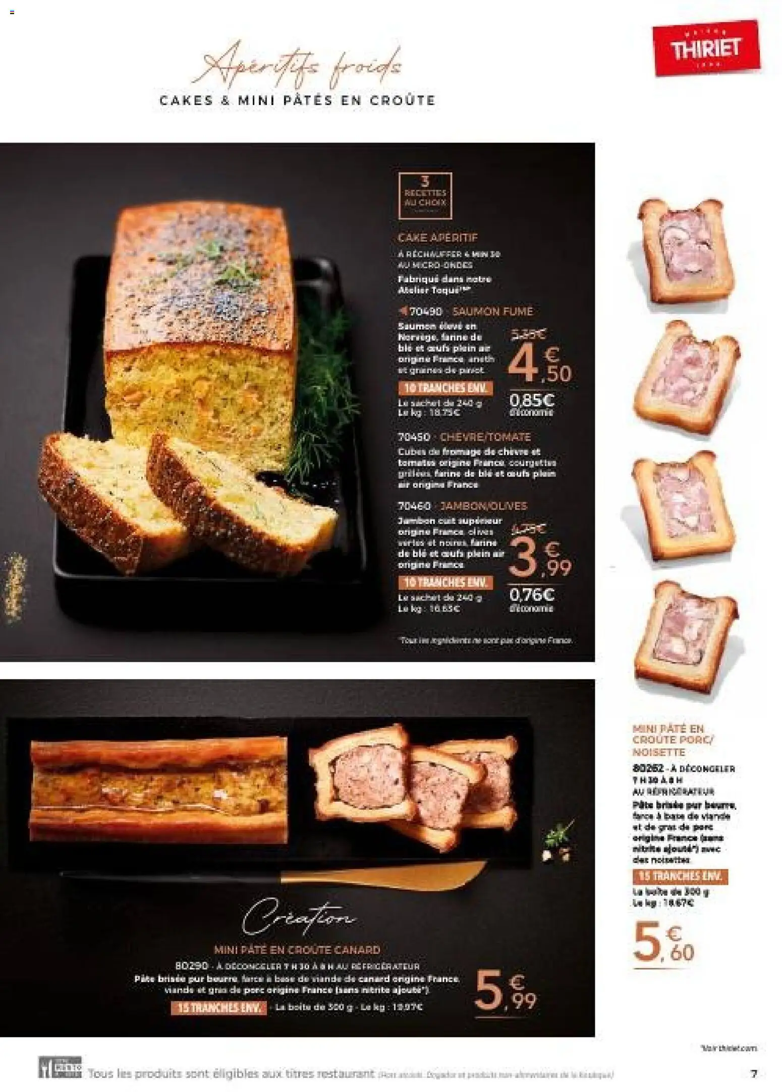 {H1} | Page: 7 | Produits: Réfrigérateur, Beurre, Viande, Saumon