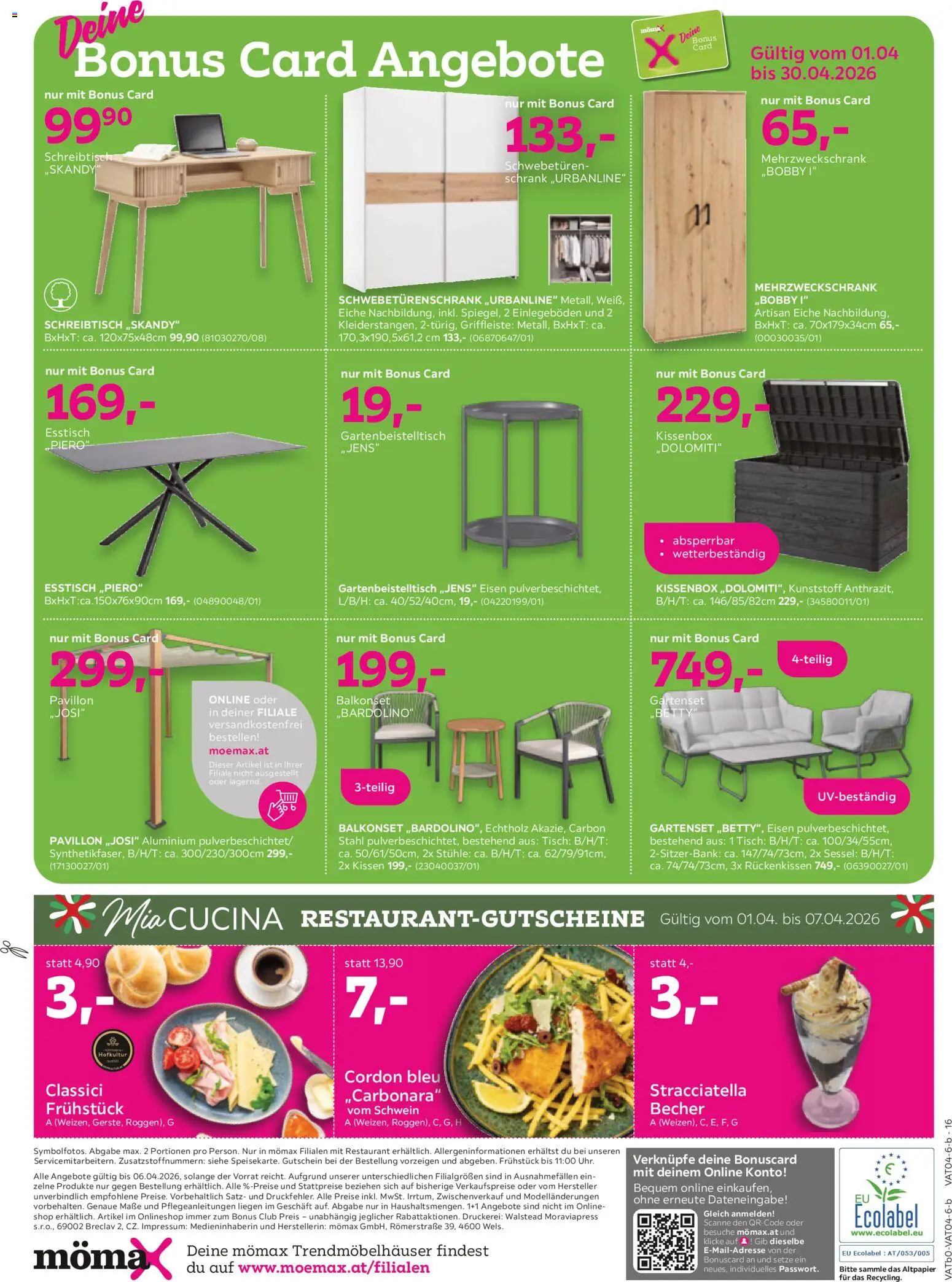 Mömax Prospekt aktuell gültig ab 30.03.2026 | Seite: 16 | Produkte: Kissen, Sessel, Tisch, Schrank