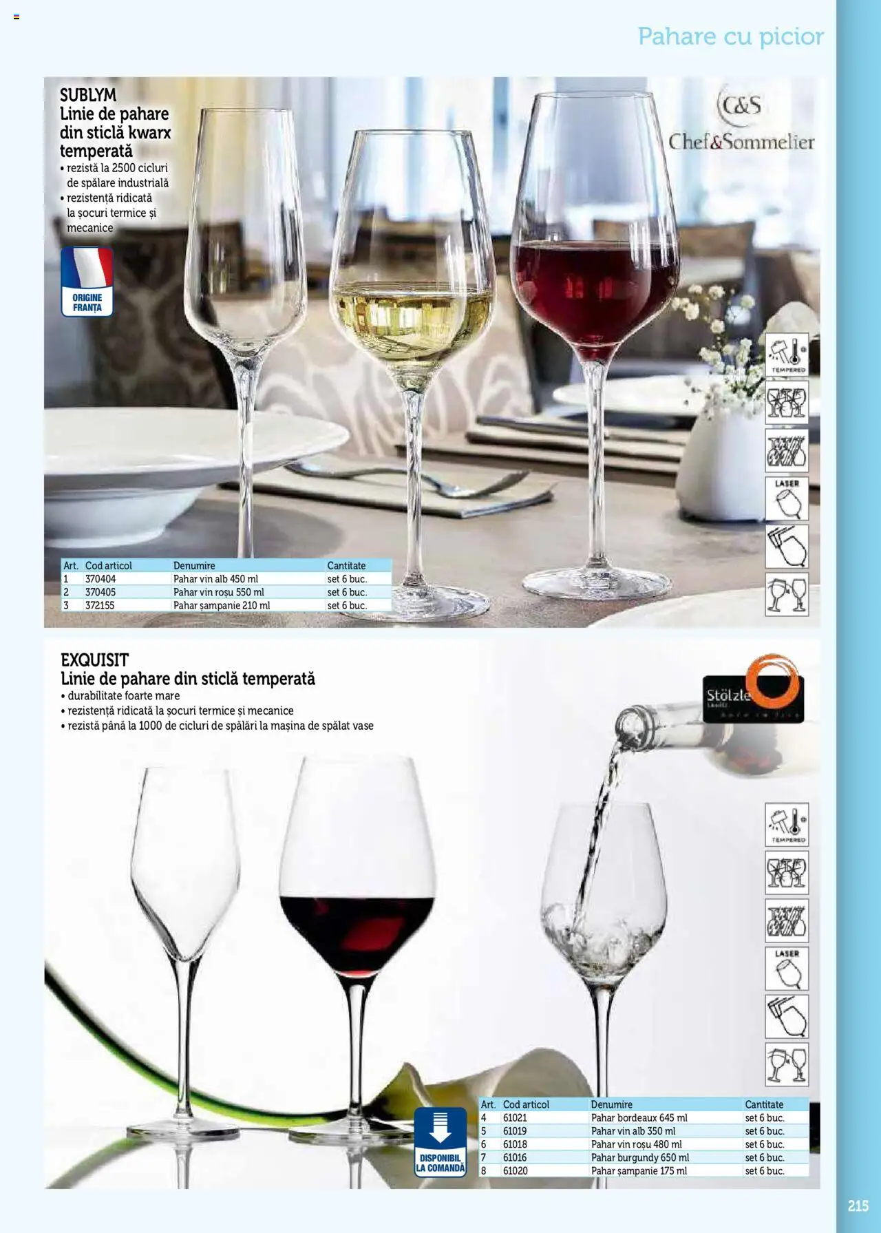 Noul catalog Metro – valabil de la 17.09.2025 | Pagină: 215 | Produse: Mașină De Spălat, Mașină De Spălat Vase, Pahare, Vin