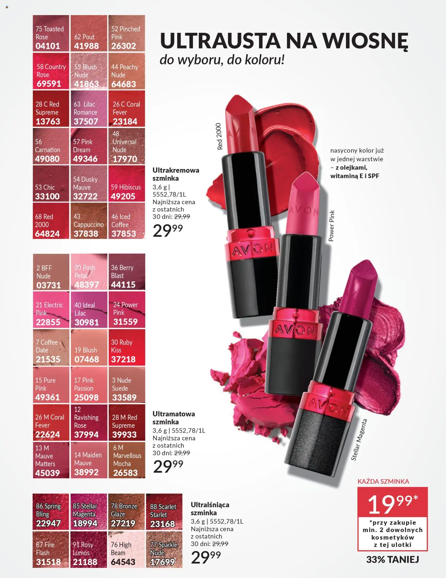 Avon Katalog Różowe Ceny od 28.02.2026 | Strona: 2 | Produkty: Cappuccino, Szminka