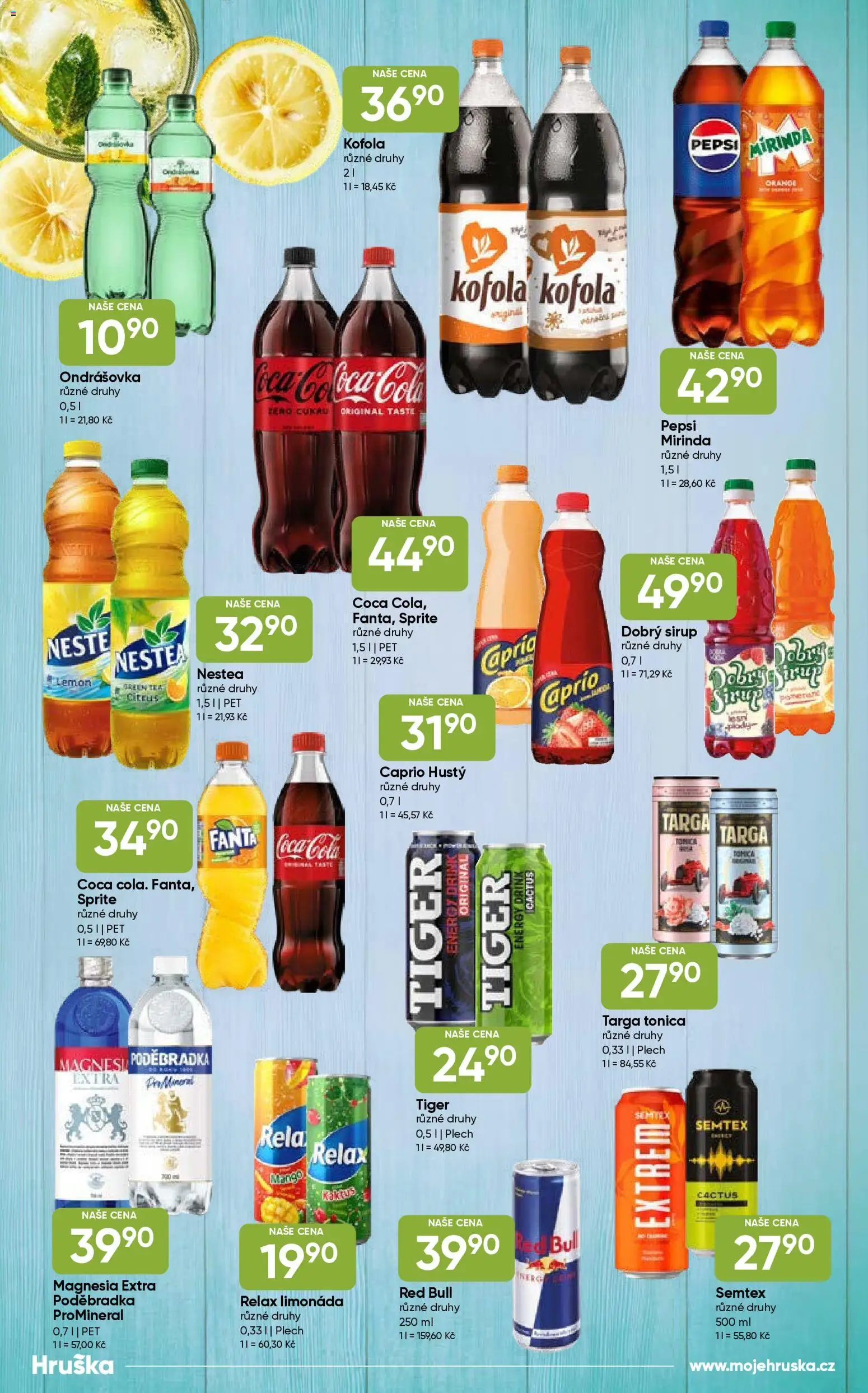 Hruška katalog od 08.01.2026 | Strana: 12 | Produkty: Ondrášovka, Limonáda, Pepsi, Energy drink