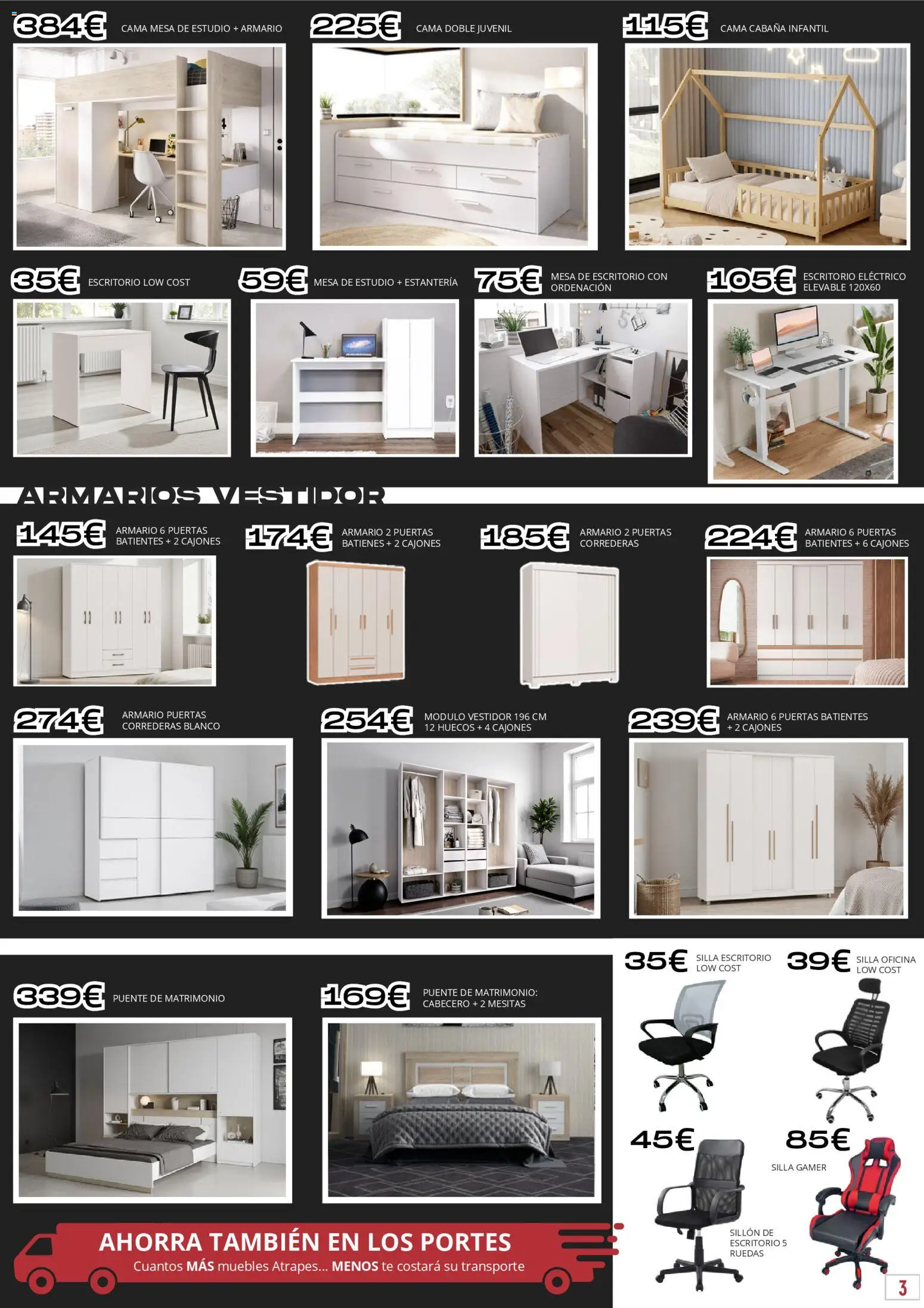 Atrapa Muebles - Black Friday │ válido desde el 14.11.2025 | Página: 3 | Productos: Sillón, Mesa, Silla, Armario