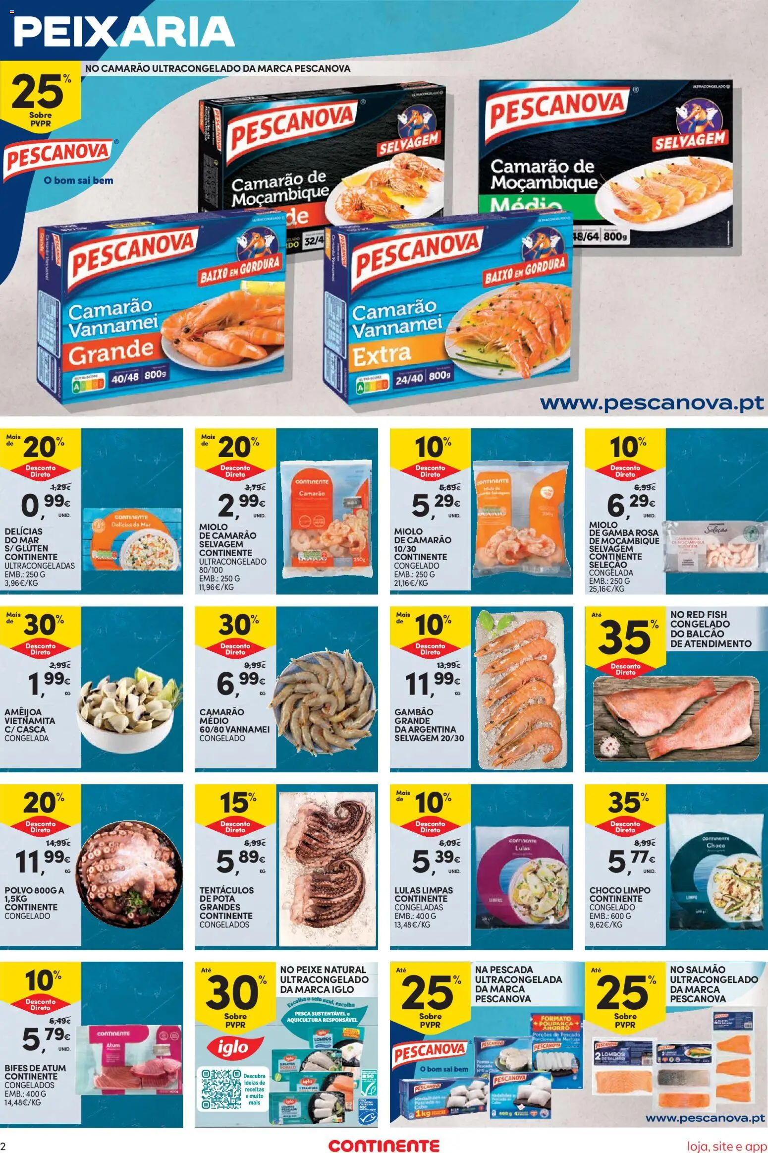 Continente Semanal Continente Bom Dia │ válido de 14.04.2026 | Página: 2 | Produtos: Atum, Cabo, Camarão, Peixe