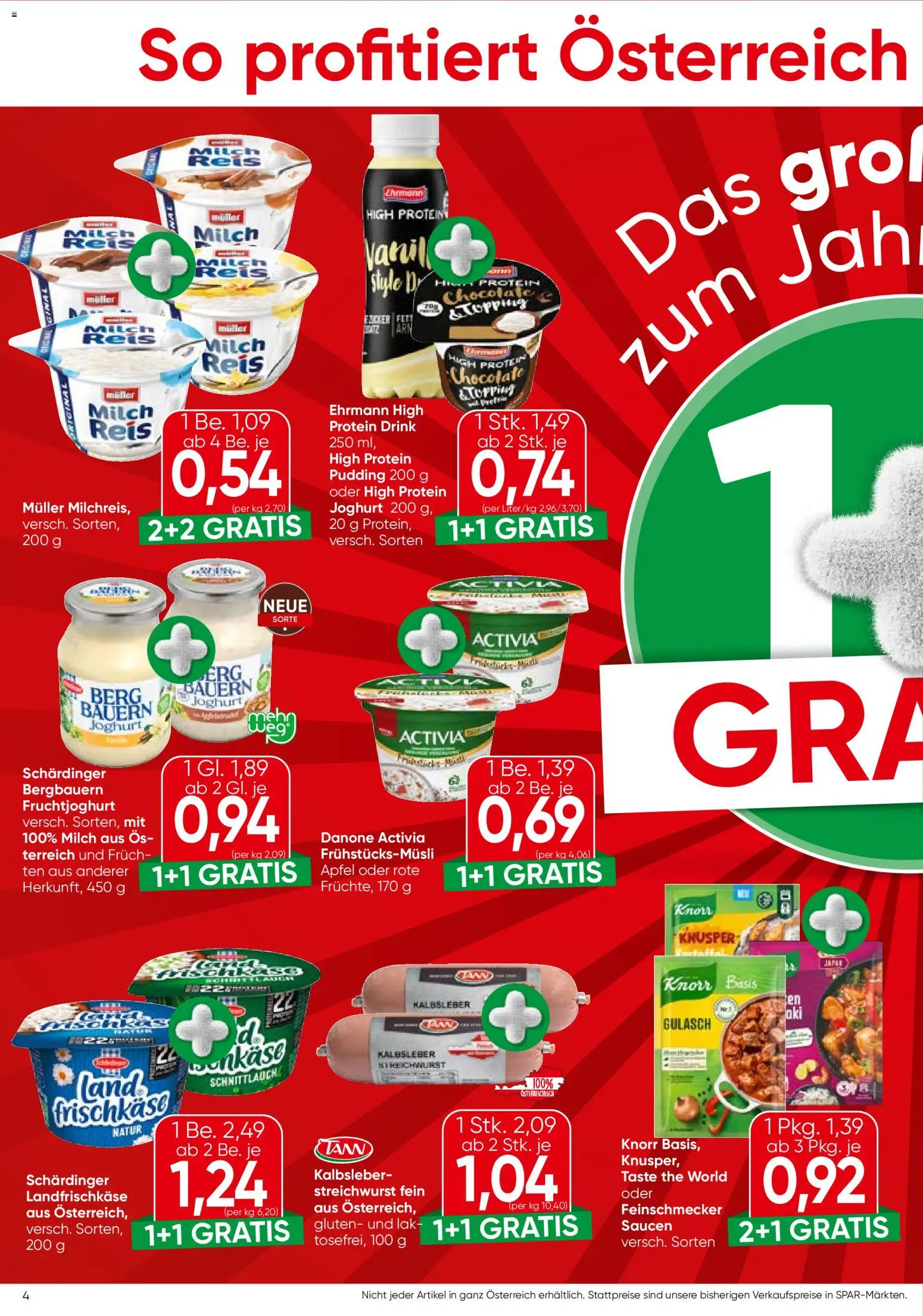 Spar Flugblatt - Niederösterreich gültig ab 08.01.2026 | Seite: 4 | Produkte: Zucker, Milch, Joghurt, Äpfel