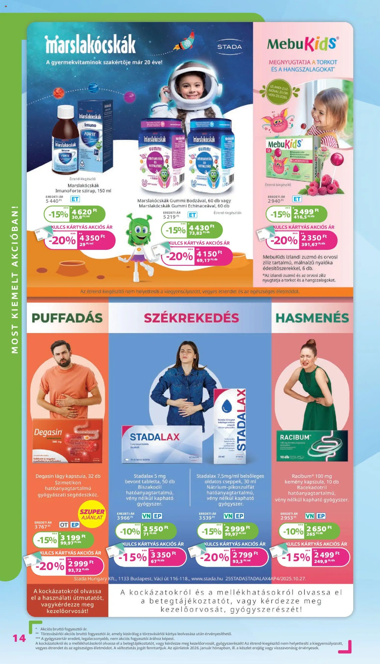 Kulcs Patika akciós ujság - amely érvényes a következő dátumtól: 01.01.2026 | Oldal: 14 | Termékek: Nyalóka
