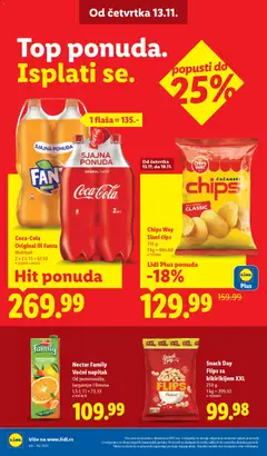 Coca-Cola Original ili Fanta Multipak, 2 x 2 l; Multipak - pregled Lidl kataloga - važi od 13.11.2025 | Strana: 18