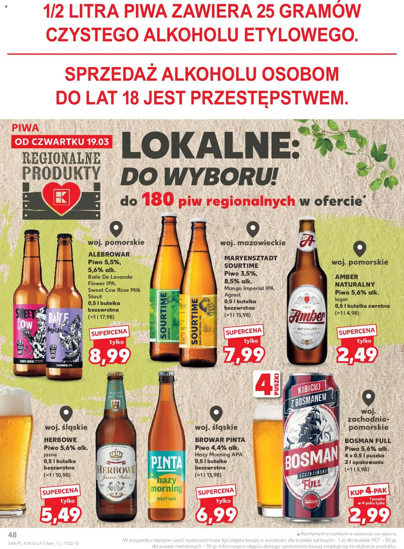 Kaufland gazetka od 19.03.2026 | Strona: 48 | Produkty: Mango, Agrest, Piwo