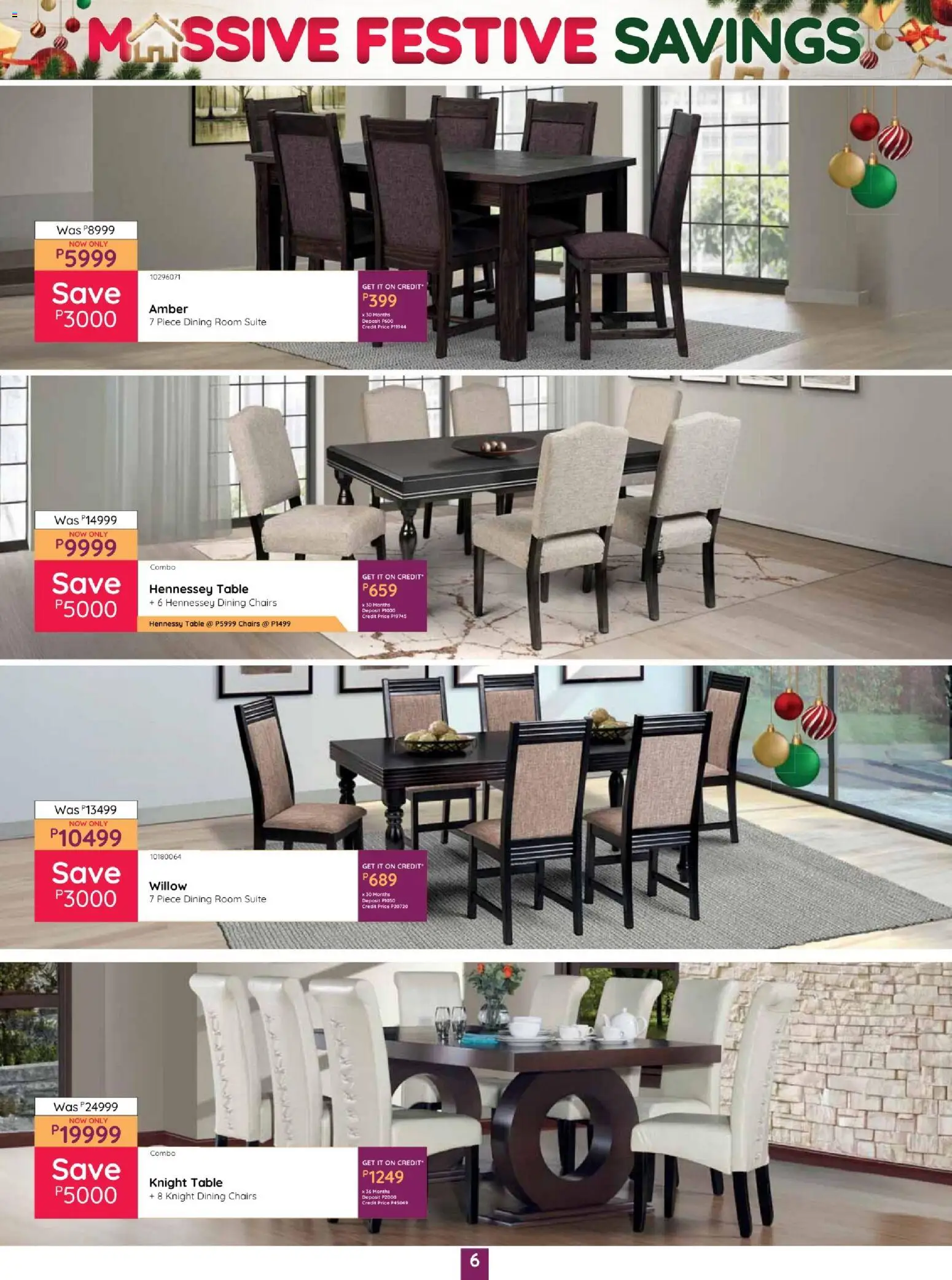 New Bradlows catalogue – valid from 02.12.2025 | Page: 6 | Products: Table, Dining room suite