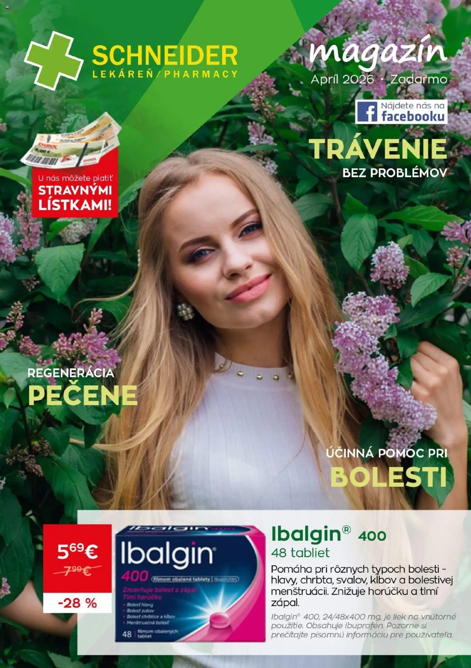 Nové Schneider lekáreň akcie – leták je platný od 01.04.2026 | Strana: 1 | Produkty: Tablet