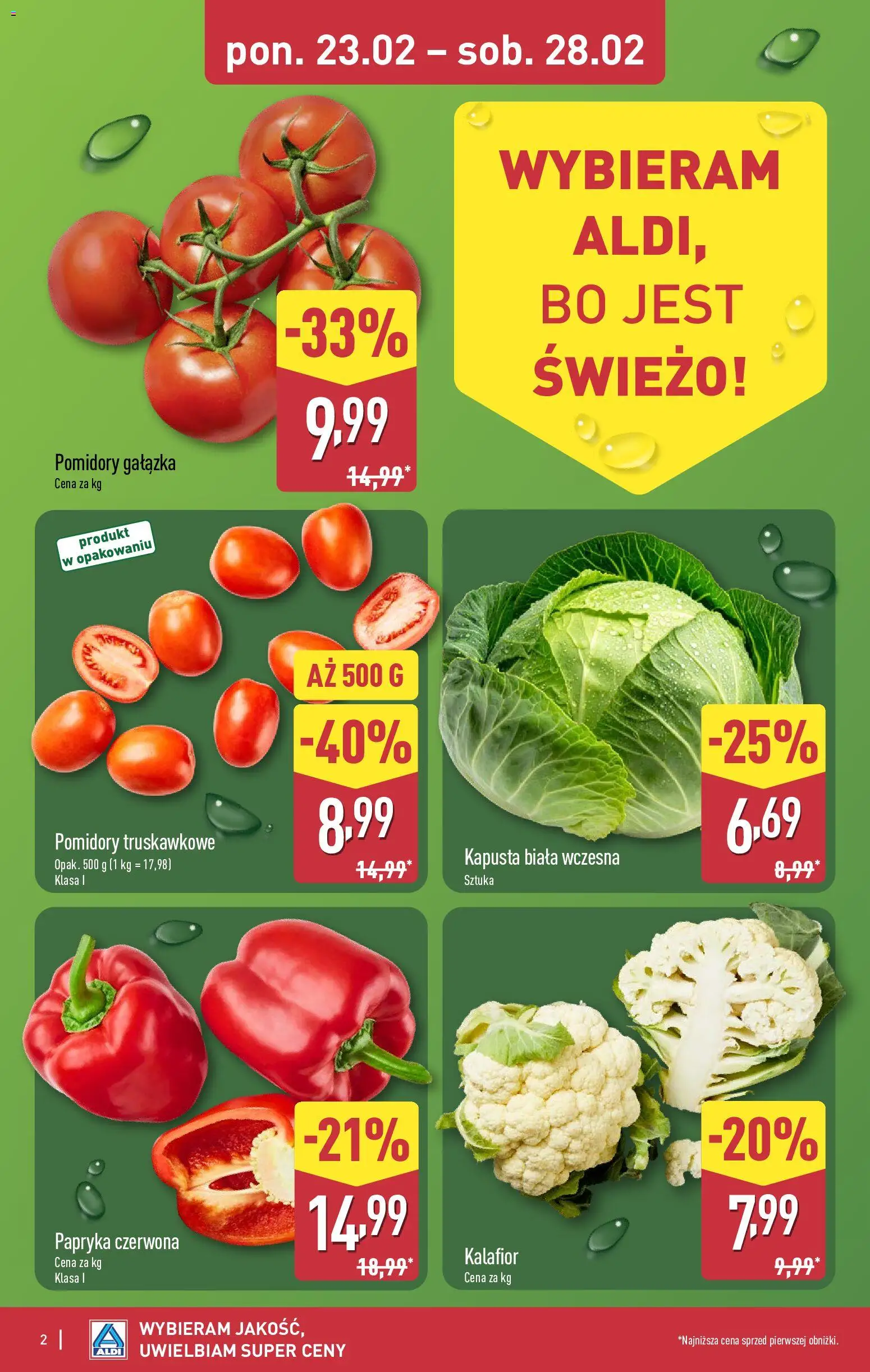 Aldi Polsko leták od 23.02.2026 | Strana: 2 | Produkty: Kapusta