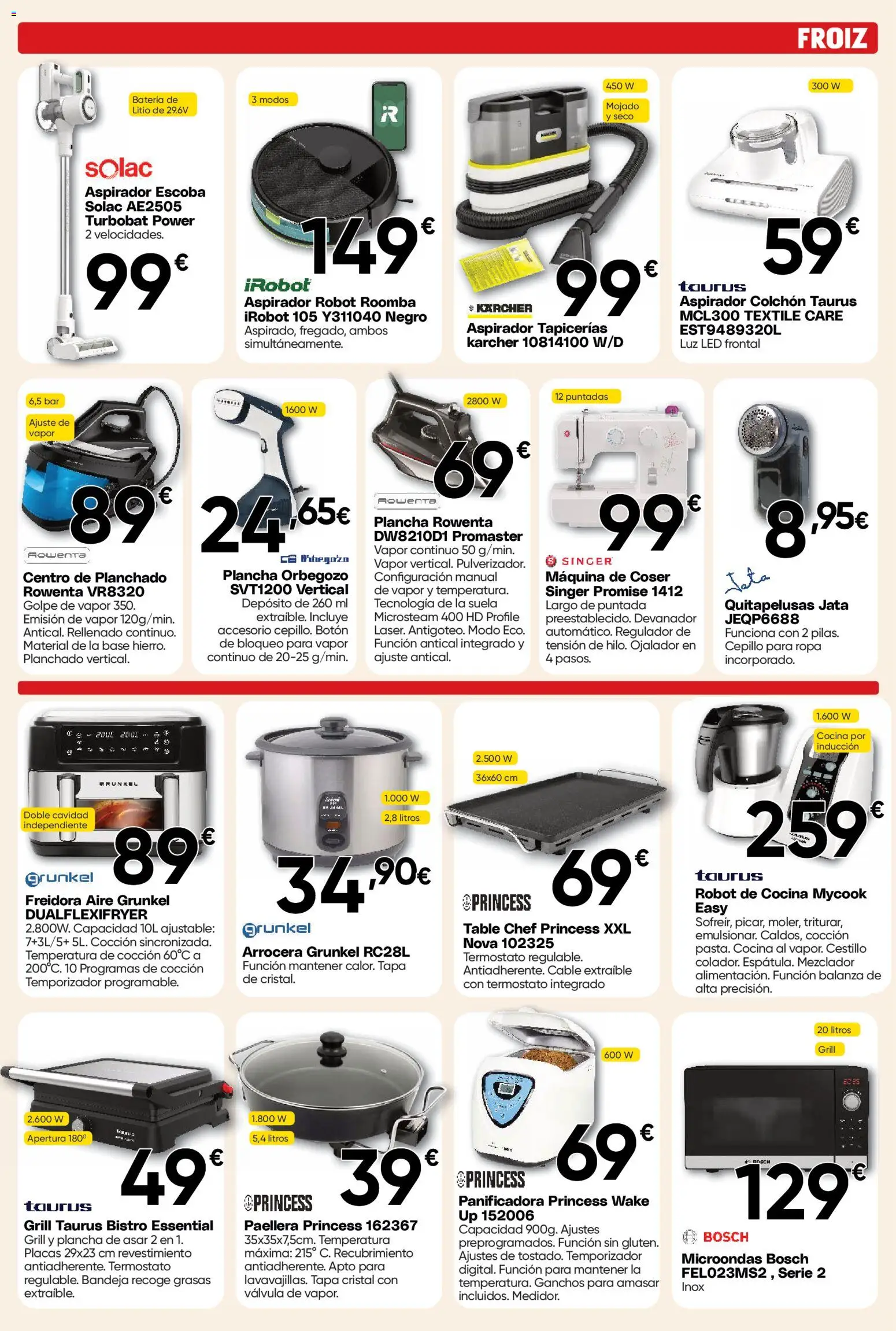 Froiz - Folleto Hiper │ válido desde el 23.04.2026 | Página: 6 | Productos: Cepillo, Escoba, Freidora, Aspirador