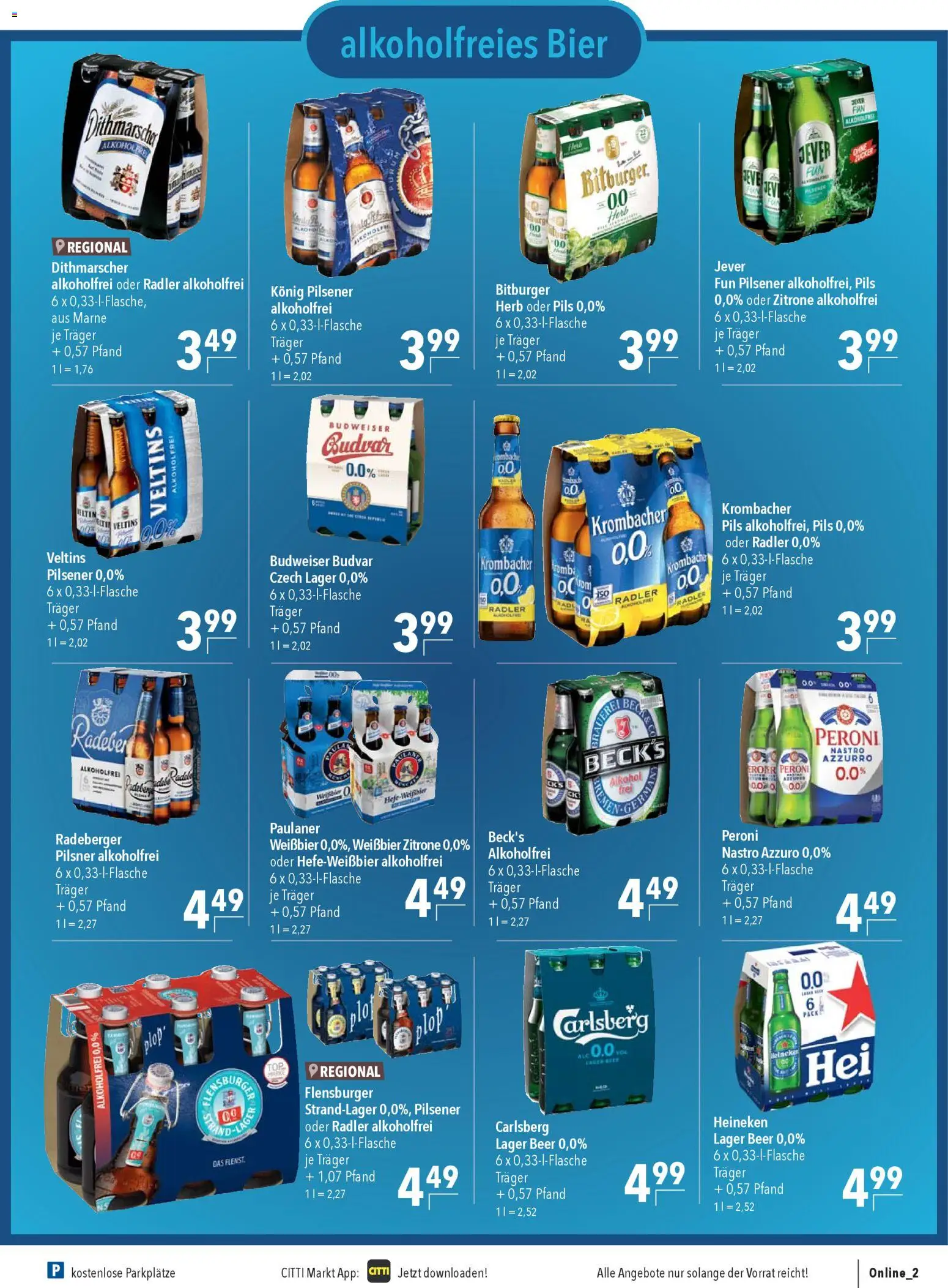 CITTI Markt Prospekt 	 – gültig ab 15.04.2026 | Seite: 19 | Produkte: Carlsberg, Heineken, Jever, Paulaner