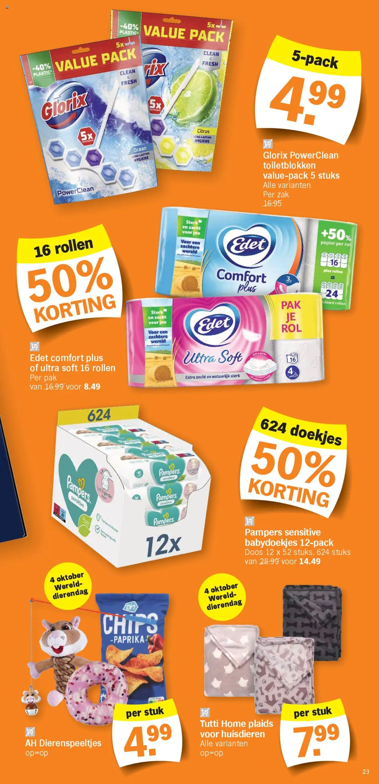 {H1} | Pagina: 23 | Producten: Zak, Babydoekjes, Pet, Toilet