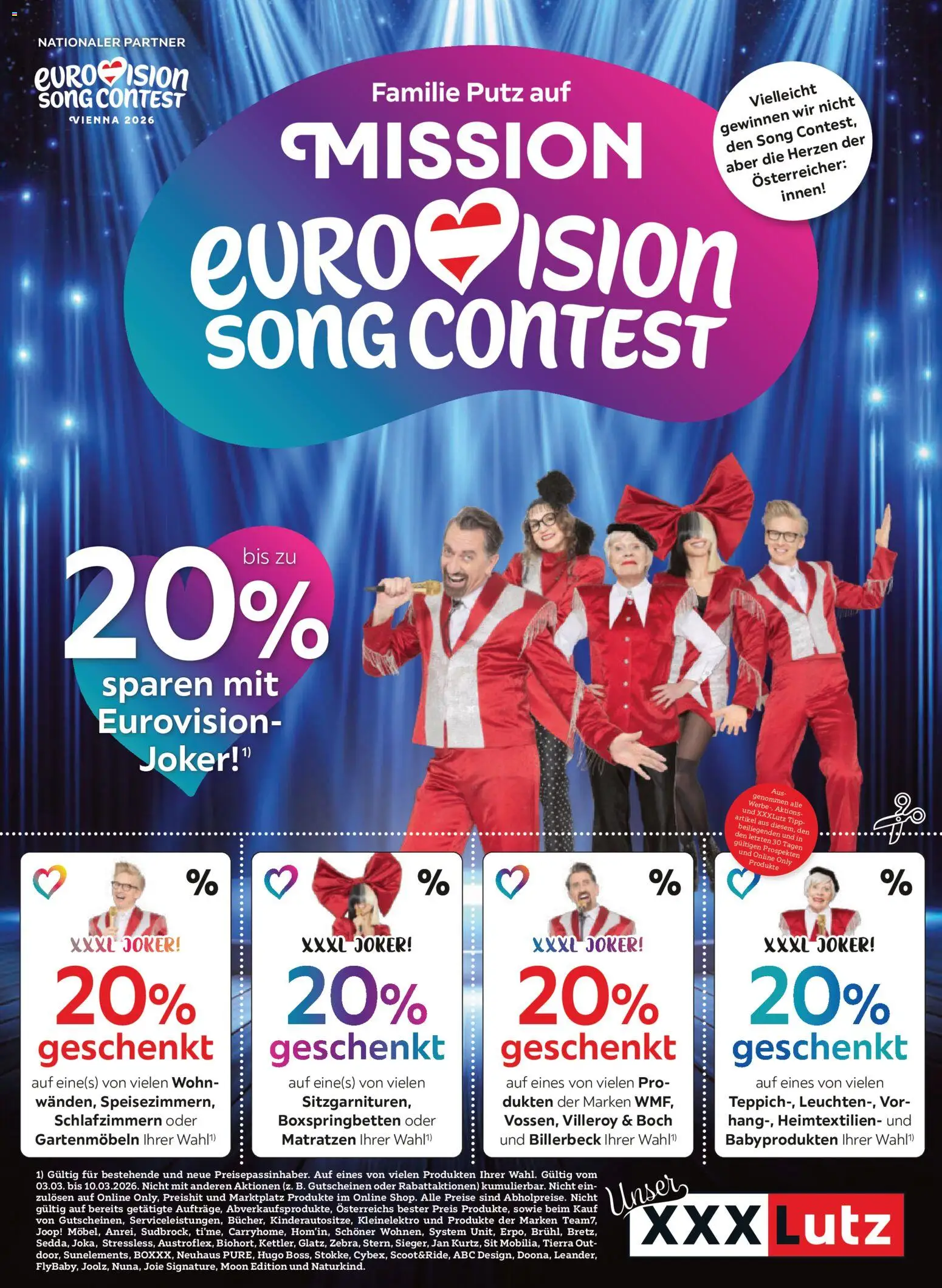 XXXLutz Mission Eurovision Song Contest gültig ab 03.03.2026 | Seite: 1