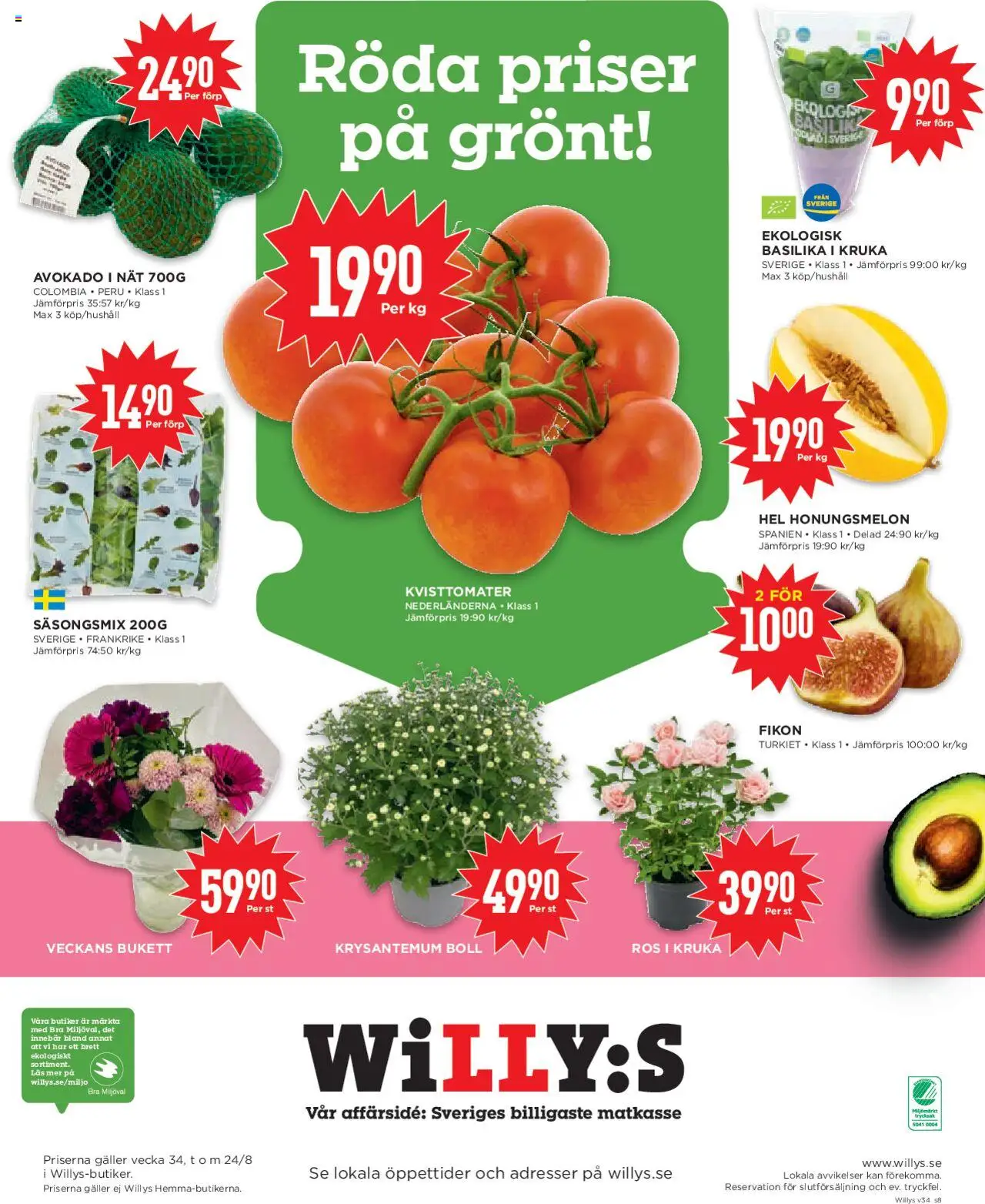 Willys reklamblad aktuell från 18.08.2025 | Sida: 8 | Produkter: Avocado, Galler, Kruka, Basilika