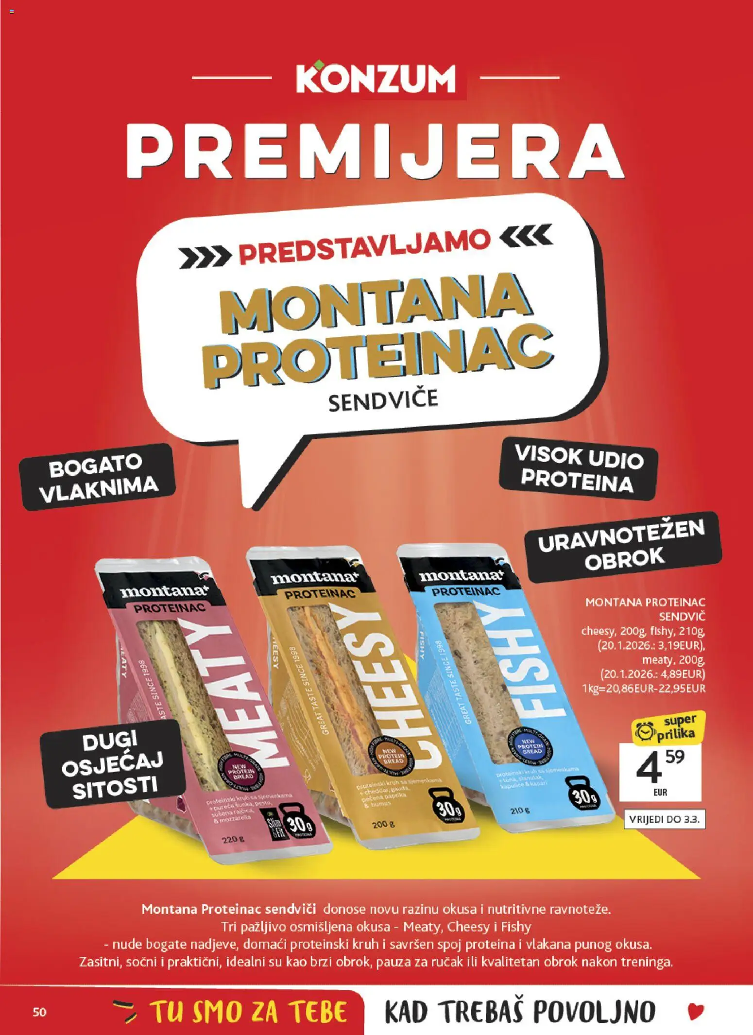 Konzum katalog | vrijedi od 18.02.2026 | Stranica: 50 | Proizvodi: Kruh, Paprika