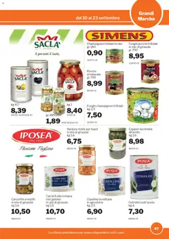 Volantino Sogegross del 10.09.2025 | Pagina: 47 | Prodotti: Verdure, Olio, Olive, Cetriolini