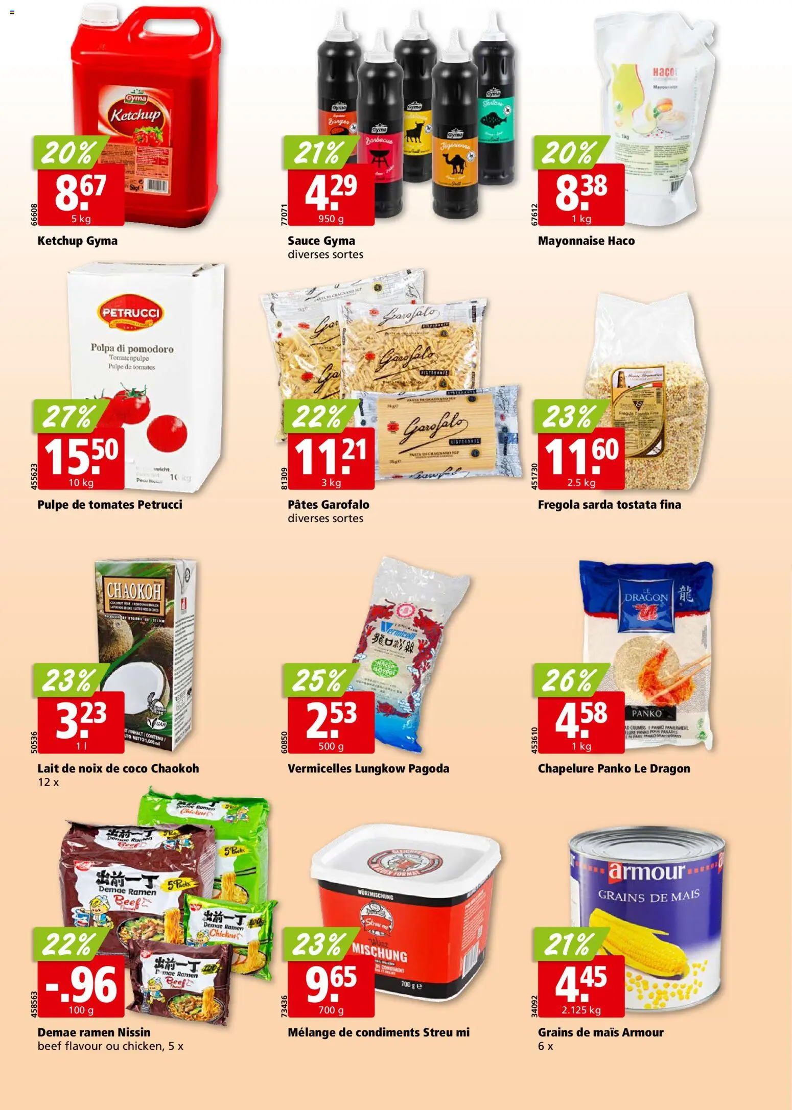 Aligro aktionen Chavannes, Matran, Genève, Sion – gültig ab 30.03.2026 | Seite: 22 | Produkte: Pasta, Ketchup, Mayonnaise