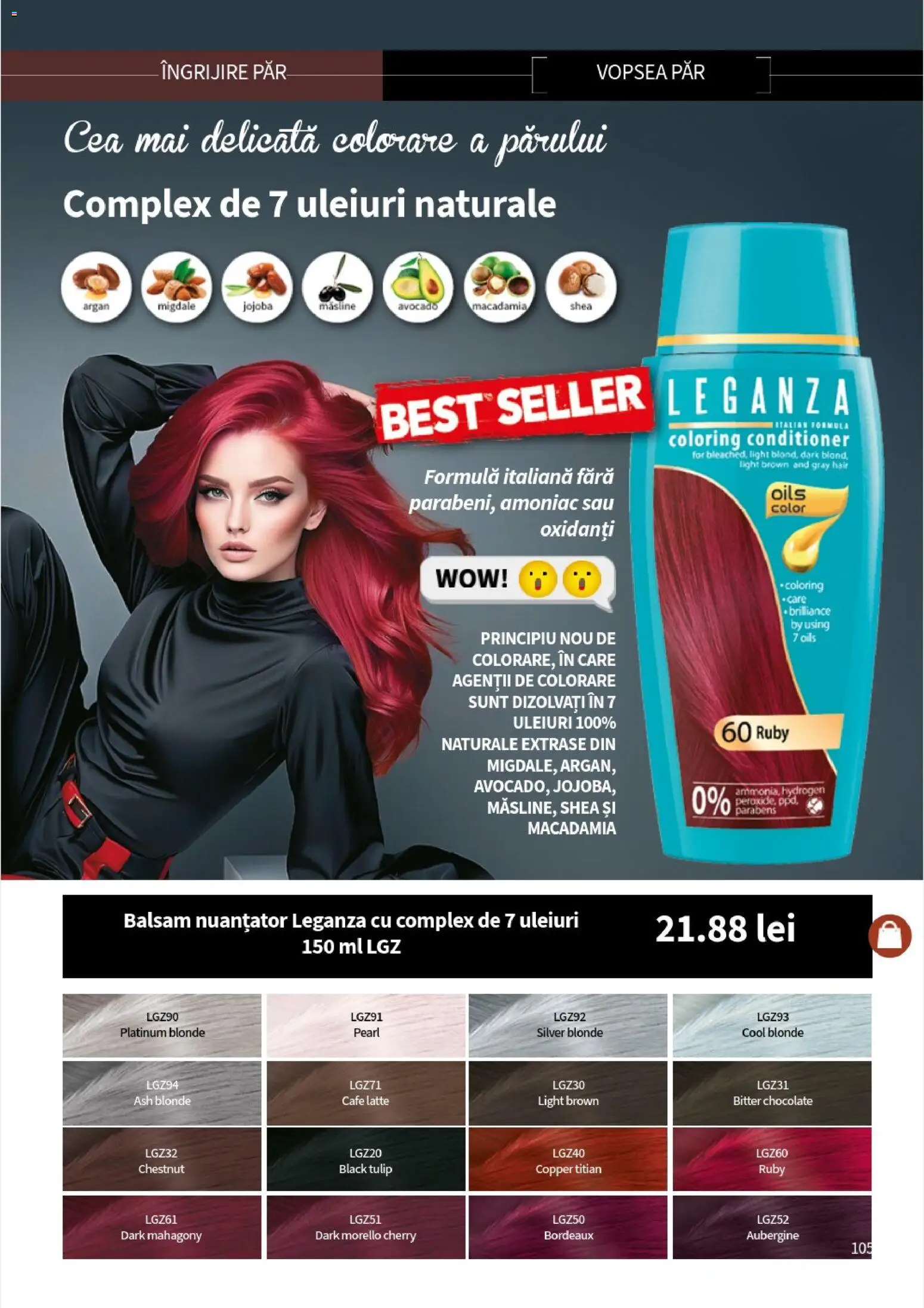 Noul catalog Lady’s – valabil de la 10.11.2025 | Pagină: 107 | Produse: Vopsea, Măsline, Migdale, Balsam