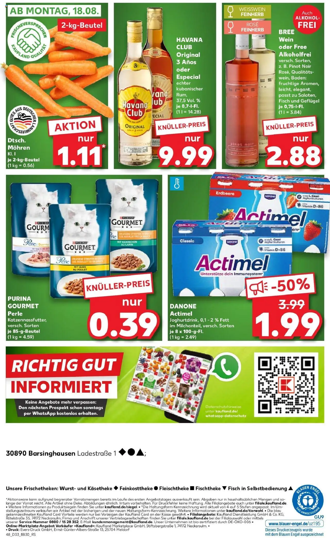 Kaufland prospekt Barsinghausen	 - gültig ab dem 18.08.2025 | Seite: 5 | Produkte: Actimel, Weißwein, Mohren, Wein