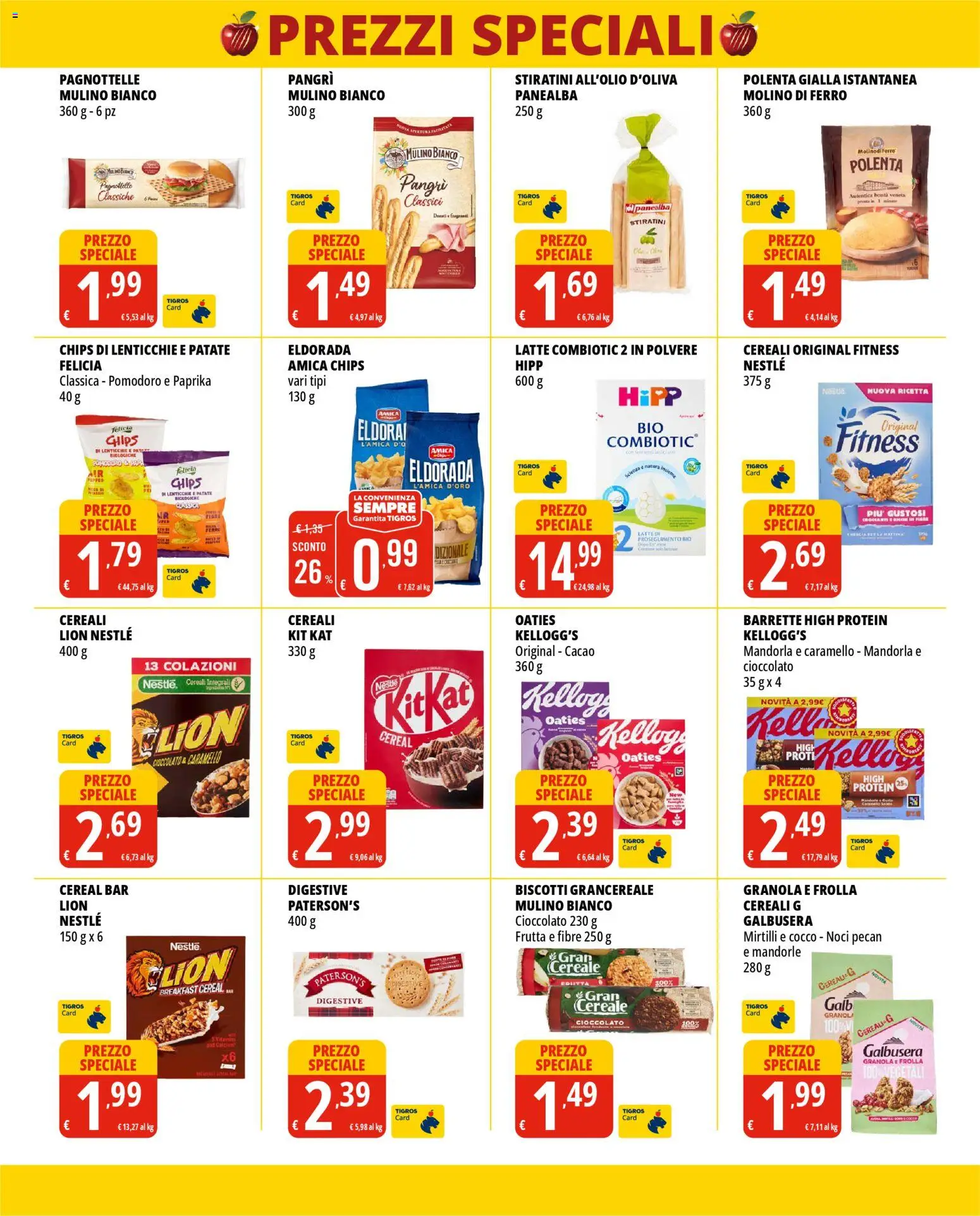 Volantino Tigros del 10.03.2026 | Pagina: 4 | Prodotti: Lenticchie, Pomodoro, Noci, Mandorle