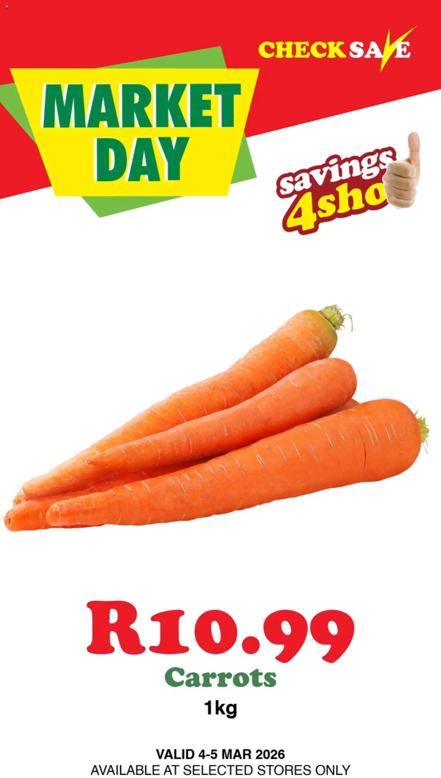 New Check Save catalogue – valid from 04.03.2026 | Page: 5 | Products: Carrots